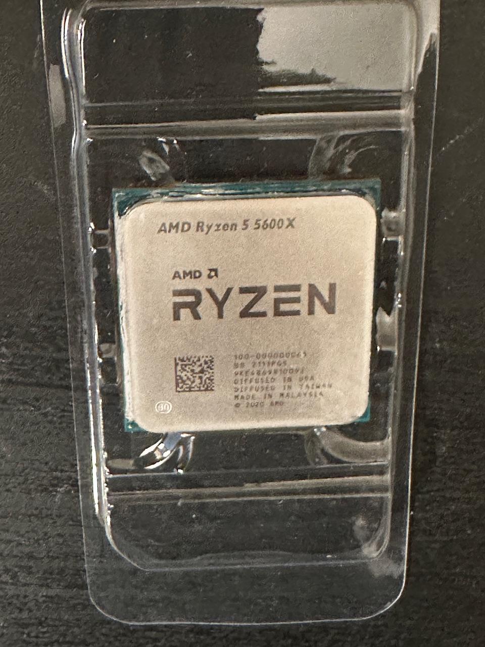 AMD Ryzen 5 5600X (6-core, 12-thread) Unlocked Desktop Processor with Cooler