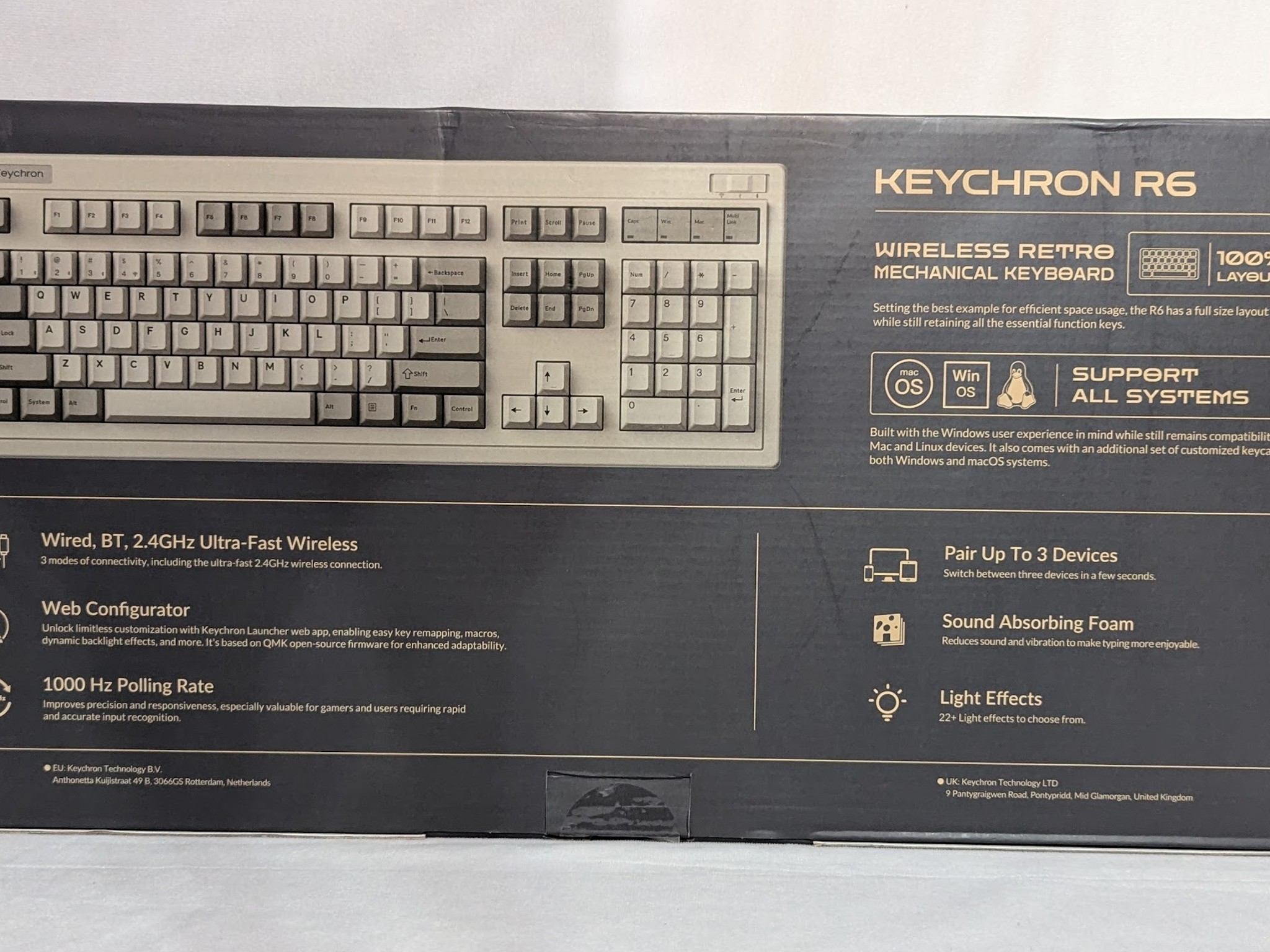 Keychron R6-M4 Retro Mechanical Keyboard - Banana Tactile Switches