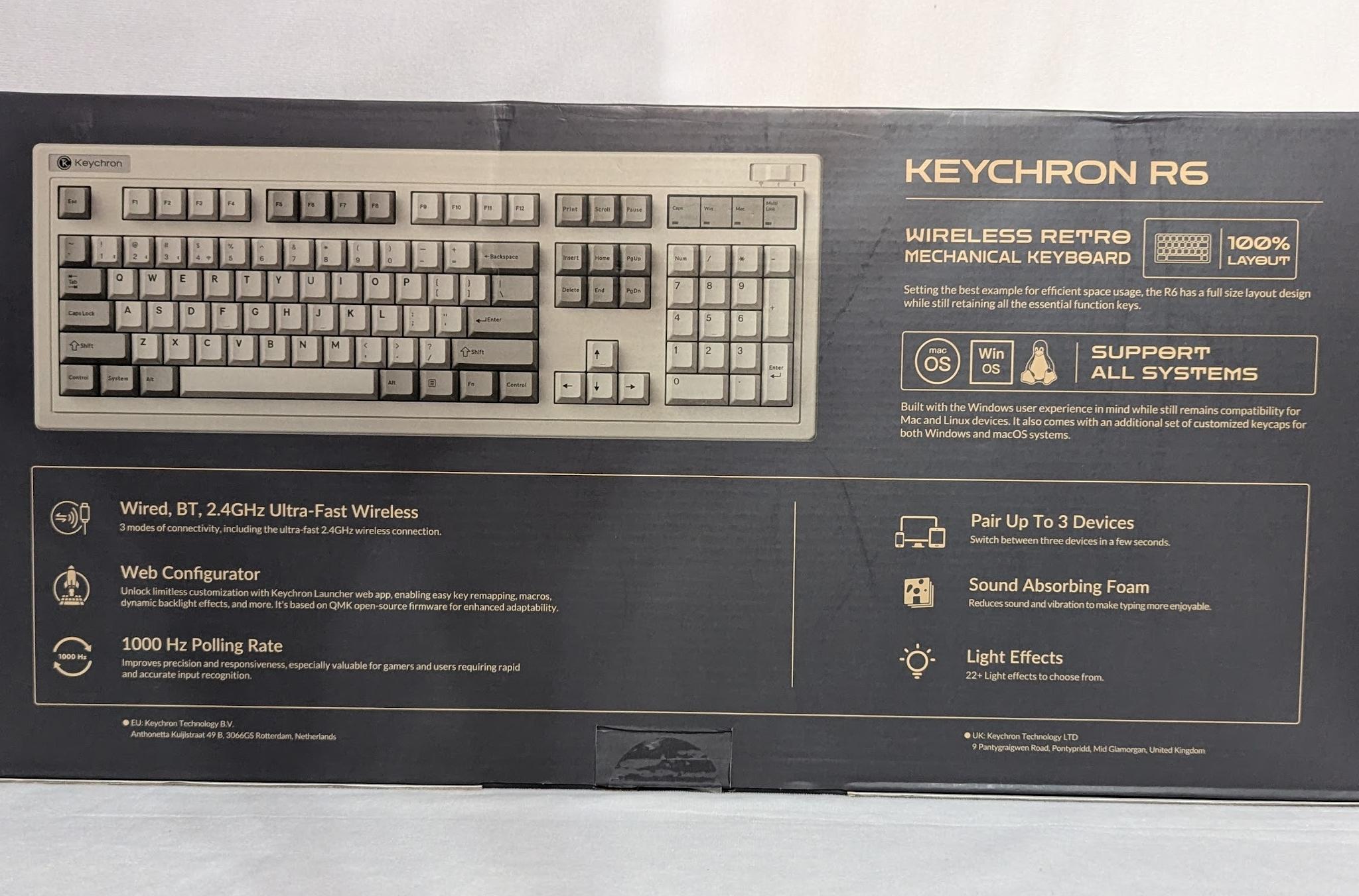 Keychron R6-M4 Retro Mechanical Keyboard - Banana Tactile Switches