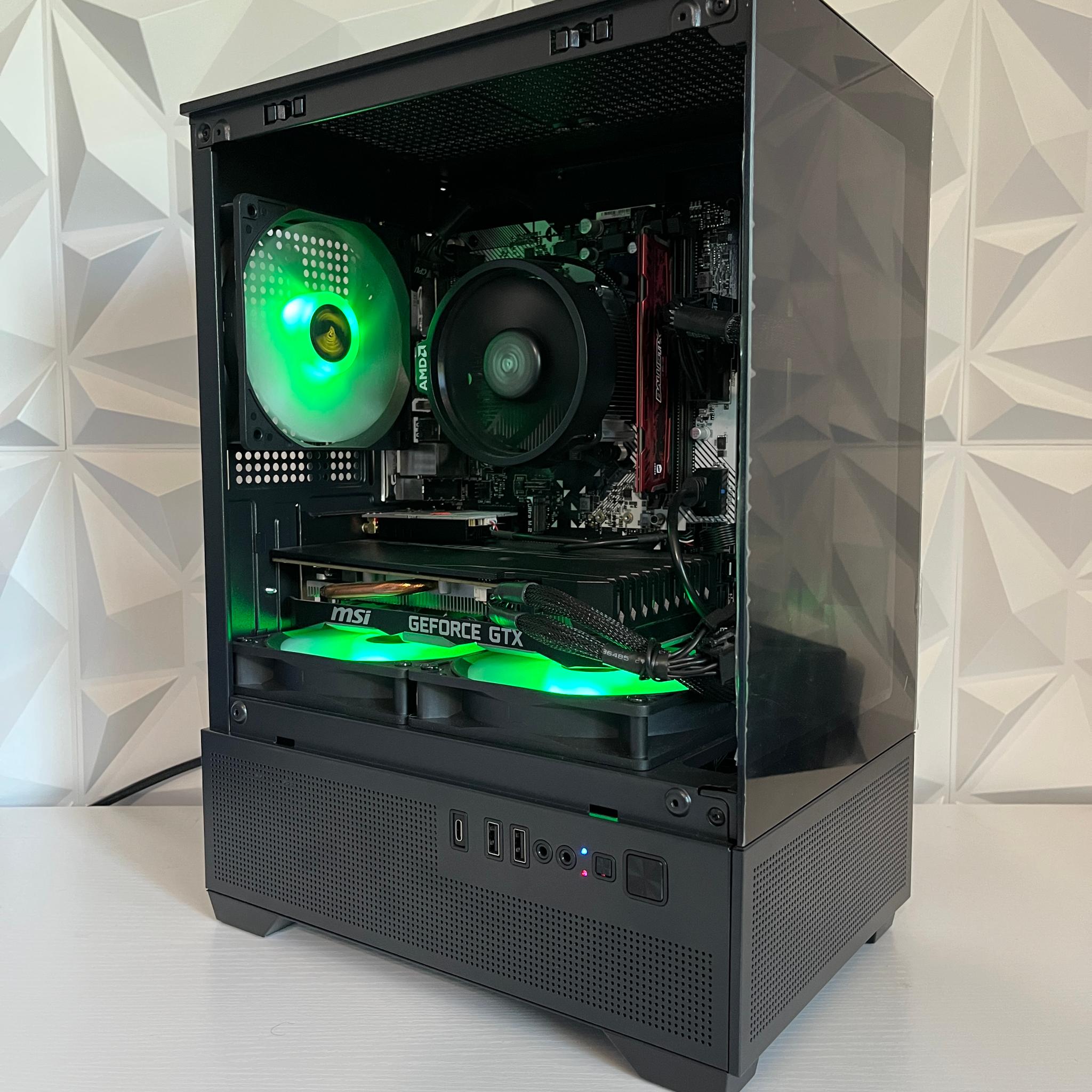 GTX 1660 6GB, Ryzen 5 2600, 8GB RAM | Black RGB Gaming Computer/PC