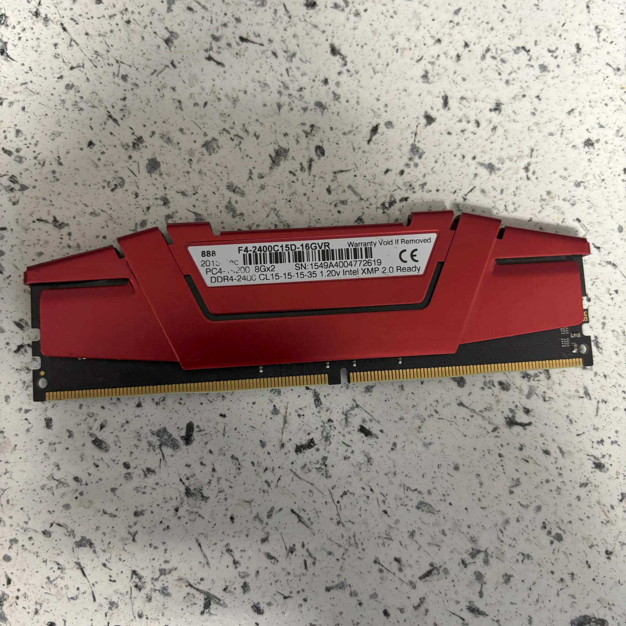 G Skill Ripjaws V 1 x 8GB Ram PC4 21300 DDR4 2400 MHz 1.2V CL15 Desktop Memory