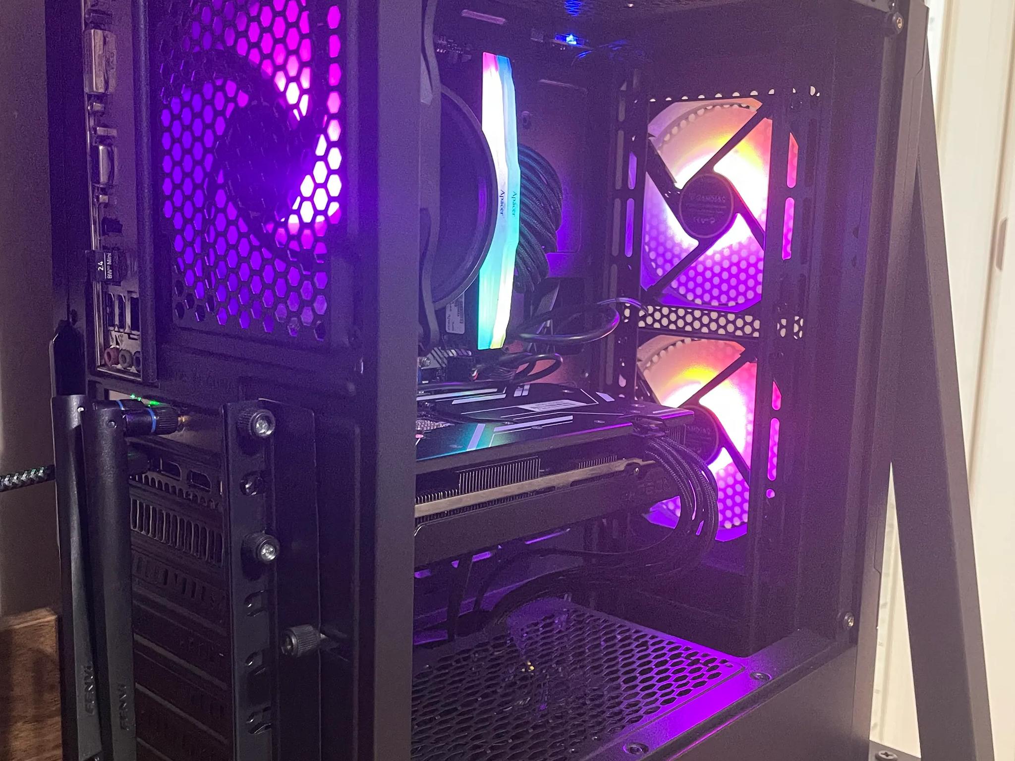 Custom Gaming PC - "Nebula" || Ryzen 7 || RX 6600  - Black and Rainbow Gaming Computer