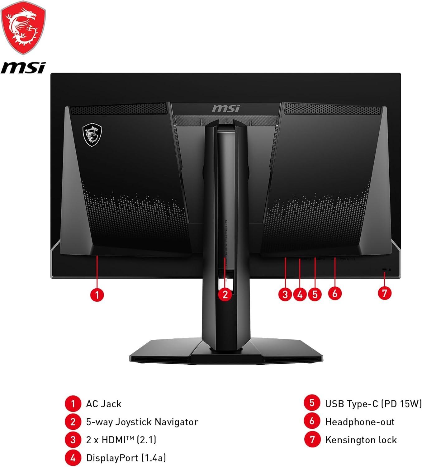 MSI MAG 271QPX QD-OLED 27-inch 2560 x 1440 (QHD) 360Hz Gaming Monitor, True Black HDR Support