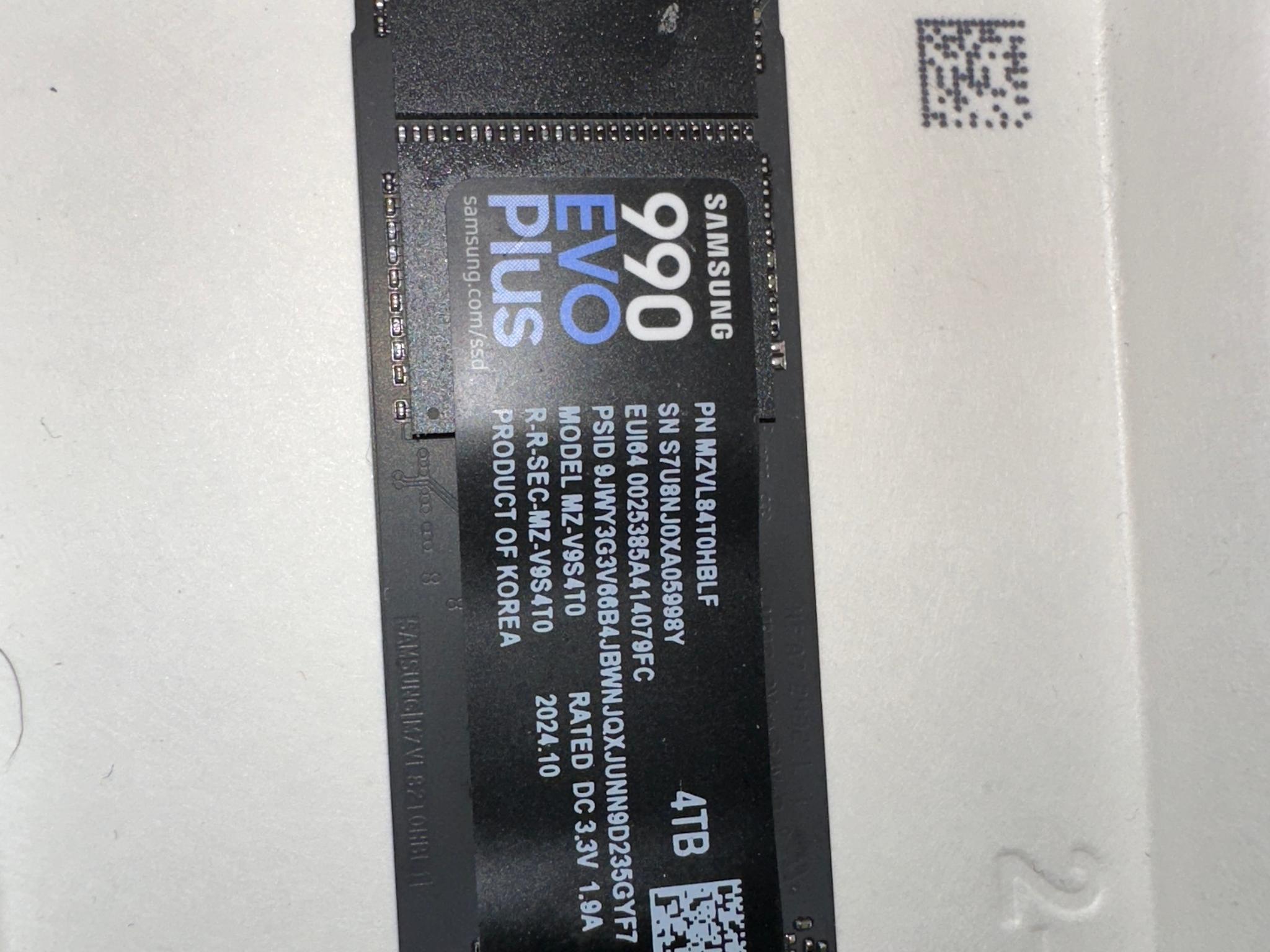 4TB Samsung 990 EVO Plus SSD M.2