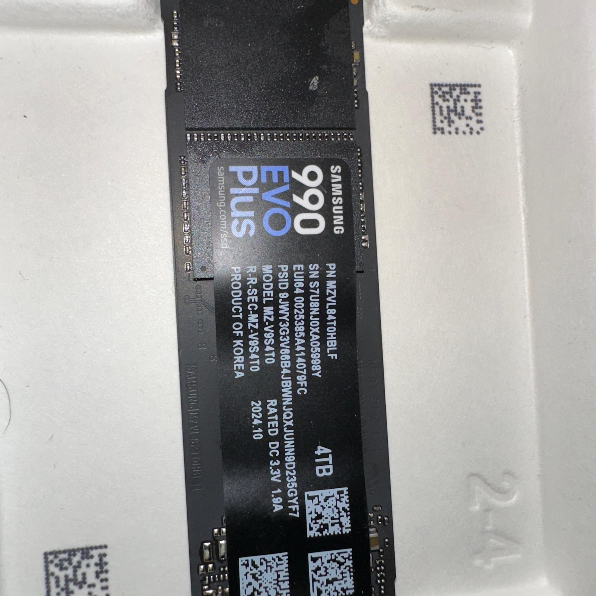 4TB Samsung 990 EVO Plus SSD M.2