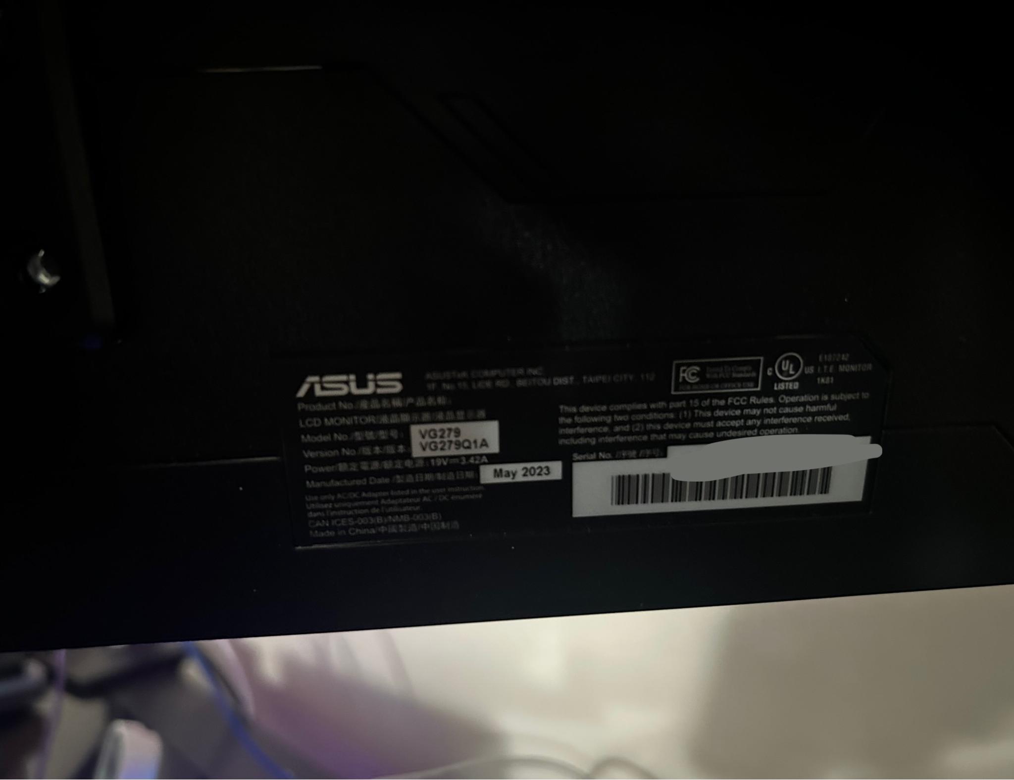 ASUS 27" Full HD (1920 x 1080) 165Hz Gaming Monitor (VG279Q1A)
