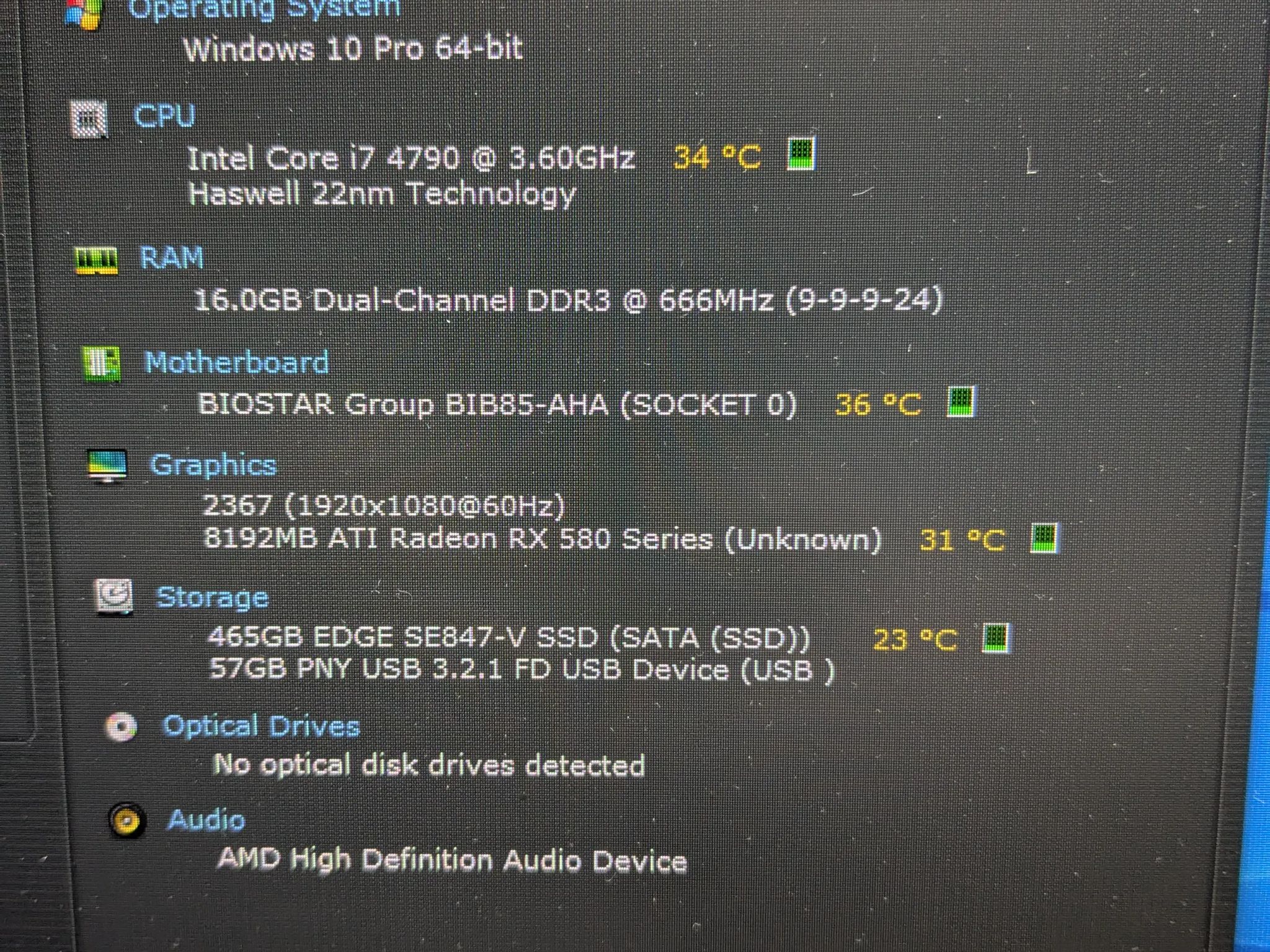 Cyan Obelisk | Marvel Rivals Ready | i7-4790, 16GB RAM, RX 580 8GB, 500GB SSD, Win10, RGB, Wifi