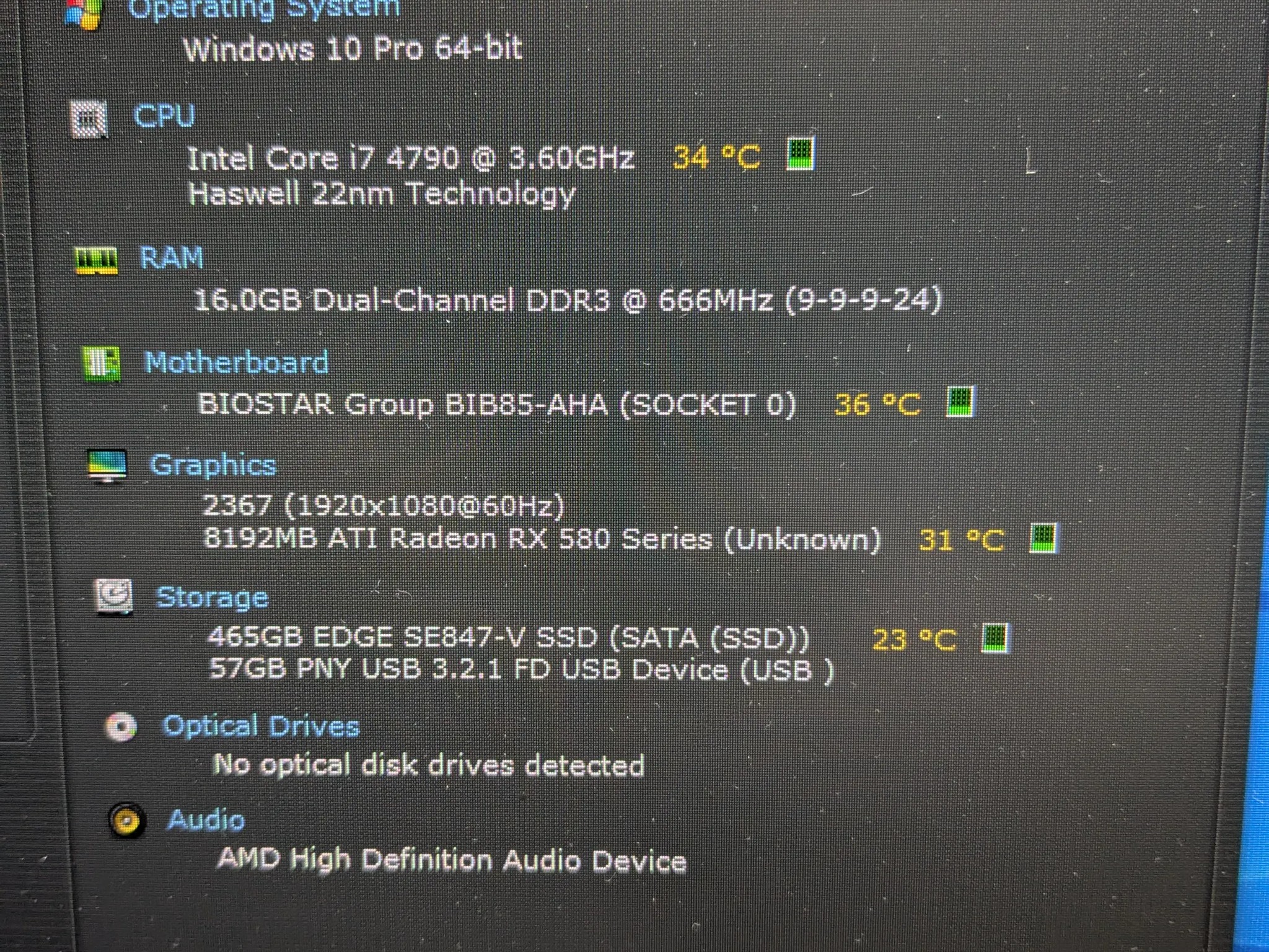 Cyan Obelisk | Marvel Rivals Ready | i7-4790, 16GB RAM, RX 580 8GB, 500GB SSD, Win10, RGB, Wifi
