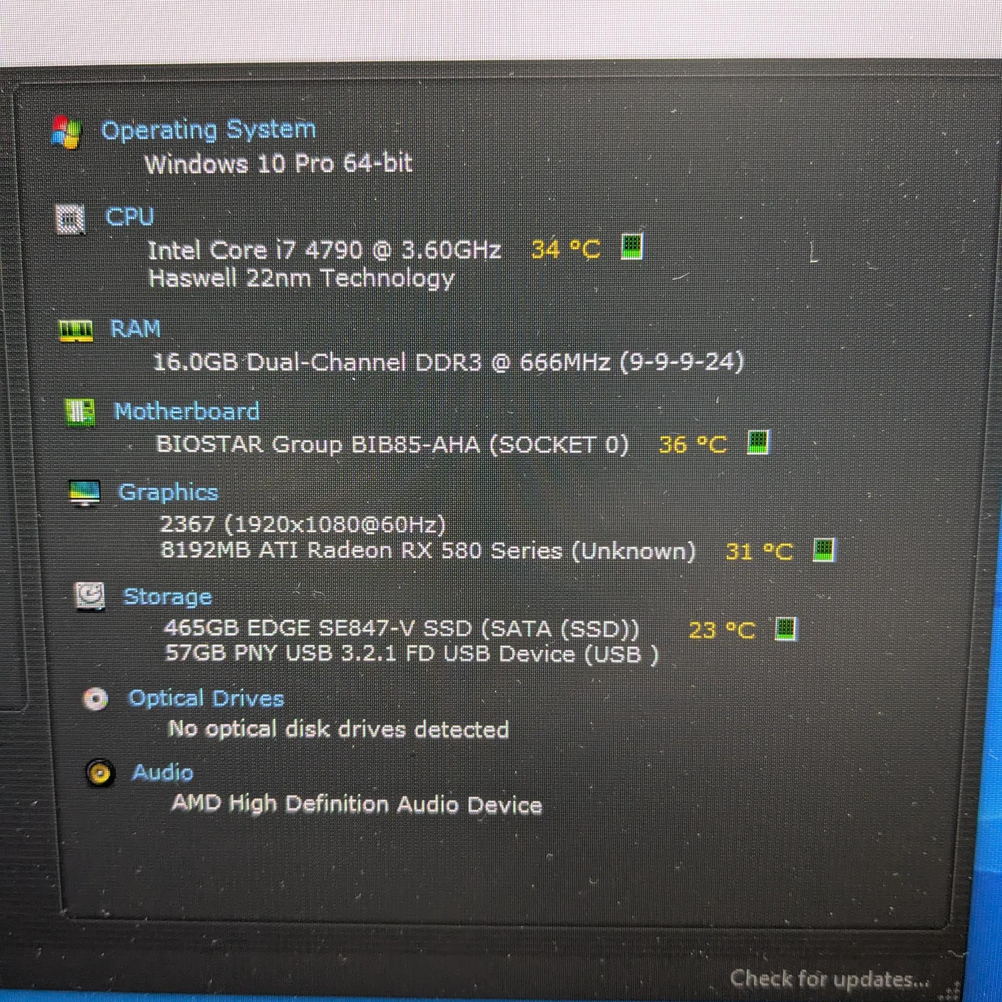 Cyan Obelisk | Marvel Rivals Ready | i7-4790, 16GB RAM, RX 580 8GB, 500GB SSD, Win10, RGB, Wifi