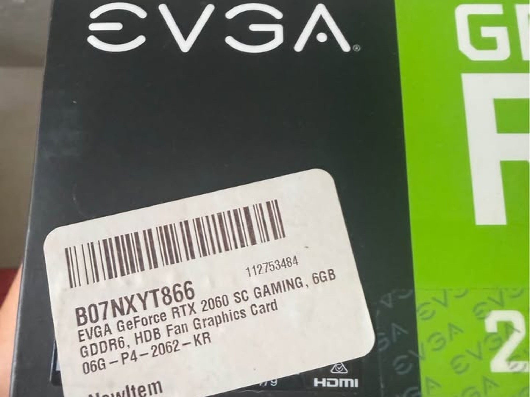 EVGA GeForce RTX 2060 SC Gaming Graphics Card 6GB GDDR6 – NEW In Box