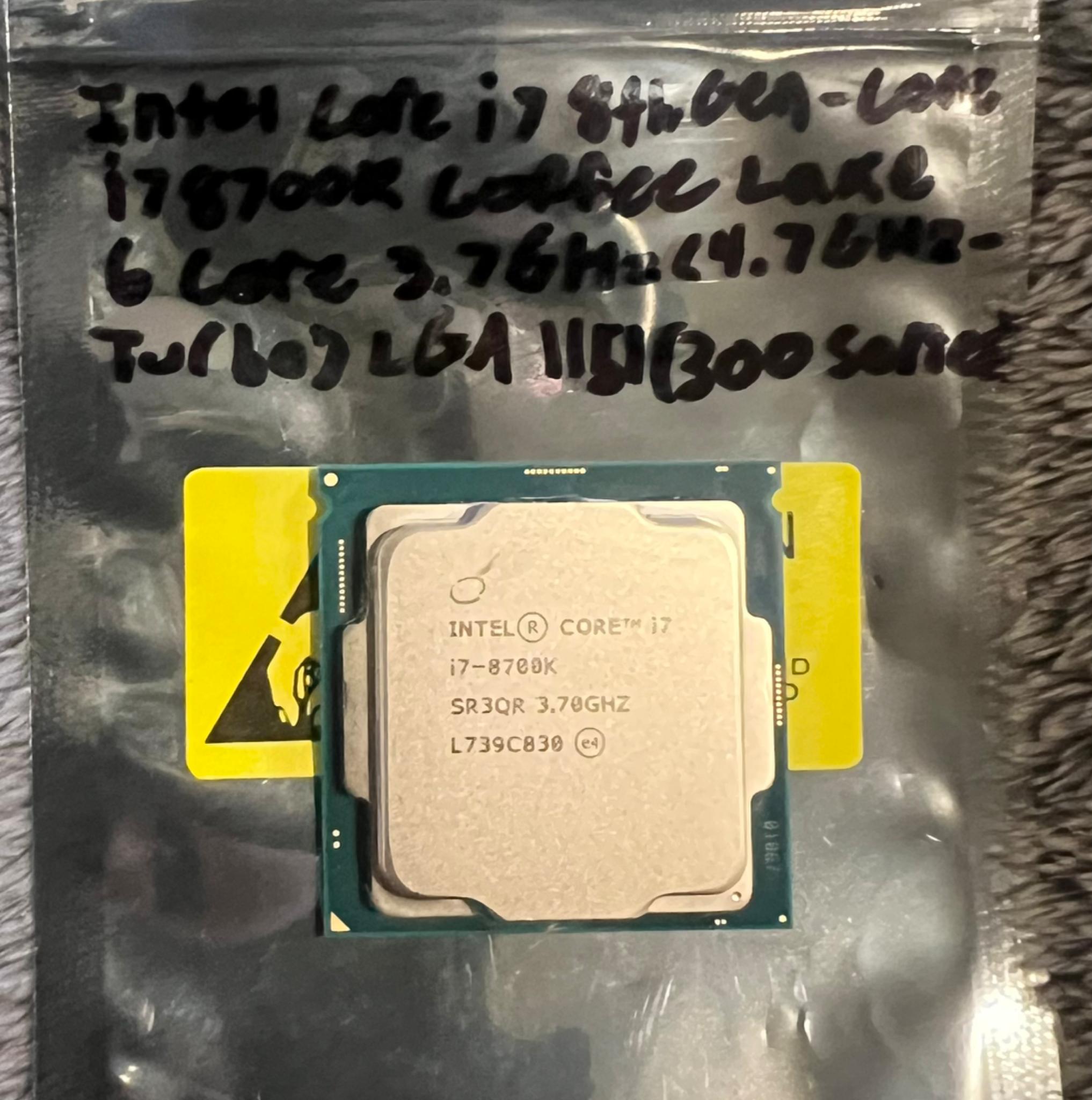 Intel Core i7 8th Gen-Core i7 8700K Coffee Lake 6 Core 3.7GHz (4.7GHz-Turbo) LGA 1151 (300 Series)