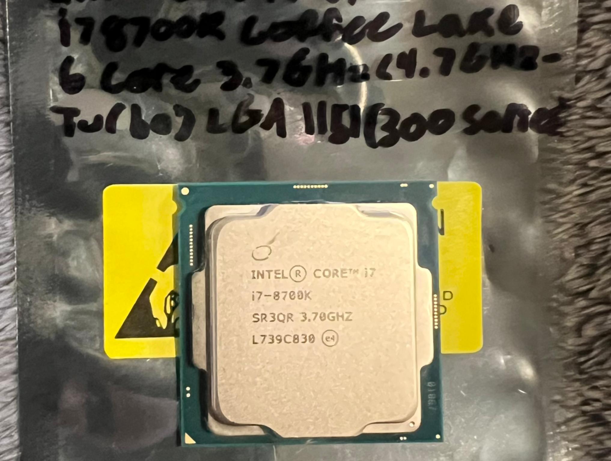 Intel Core i7 8th Gen-Core i7 8700K Coffee Lake 6 Core 3.7GHz (4.7GHz-Turbo) LGA 1151 (300 Series)