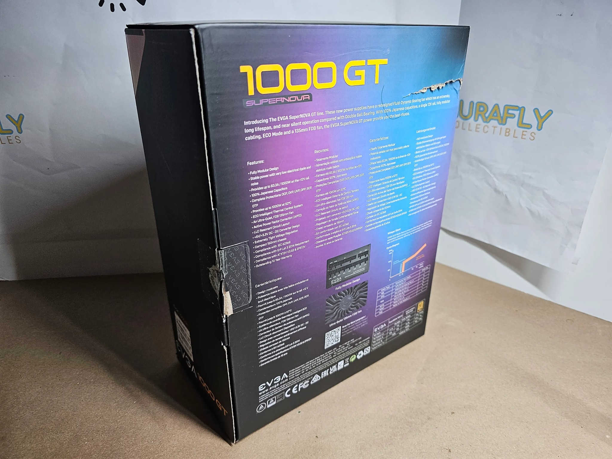 EVGA SuperNOVA 1000 GT Power Supply (1000W, 80+ Gold, Fully Modular, ATX 3.0)