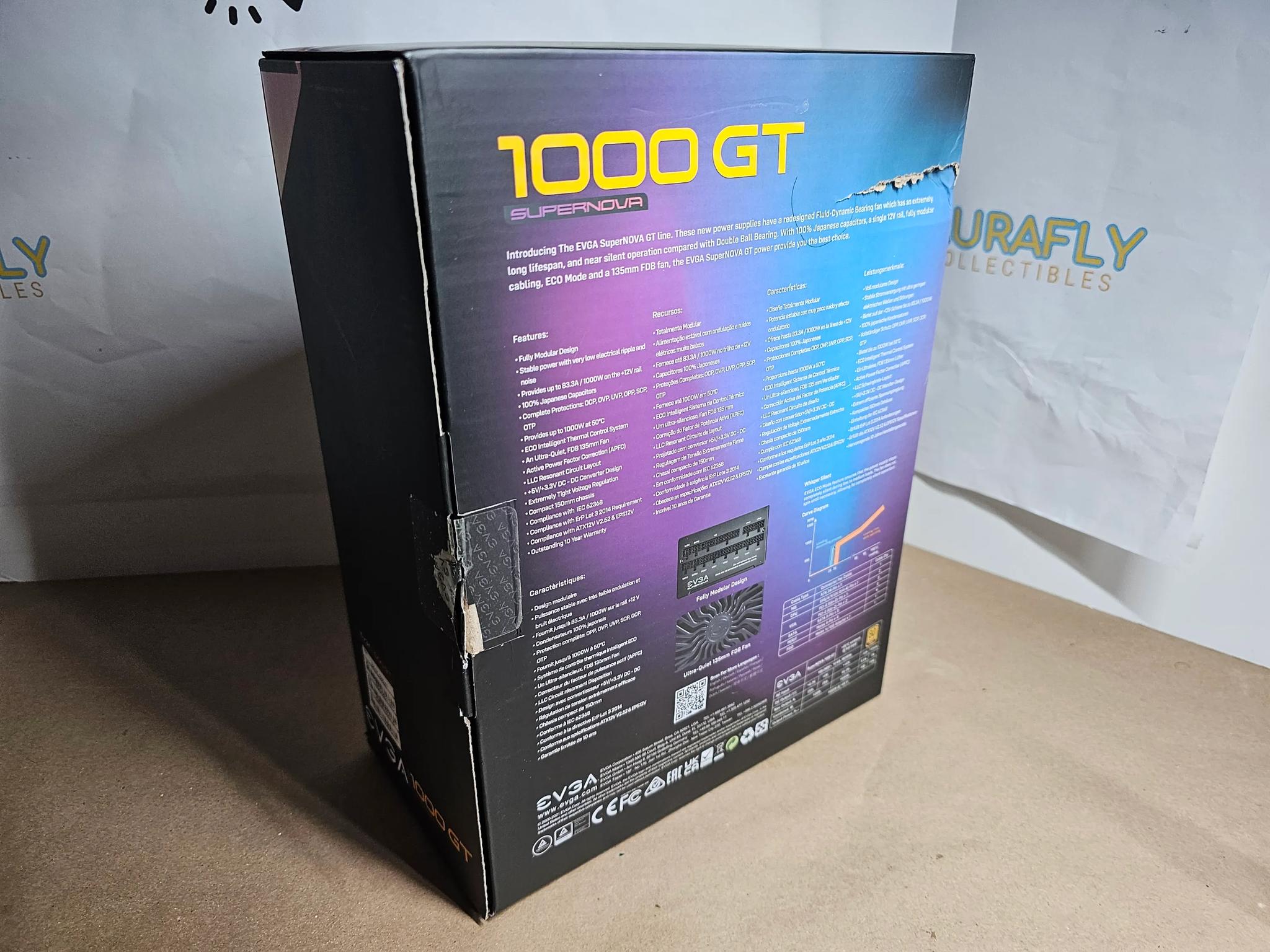 EVGA SuperNOVA 1000 GT Power Supply (1000W, 80+ Gold, Fully Modular, ATX 3.0)