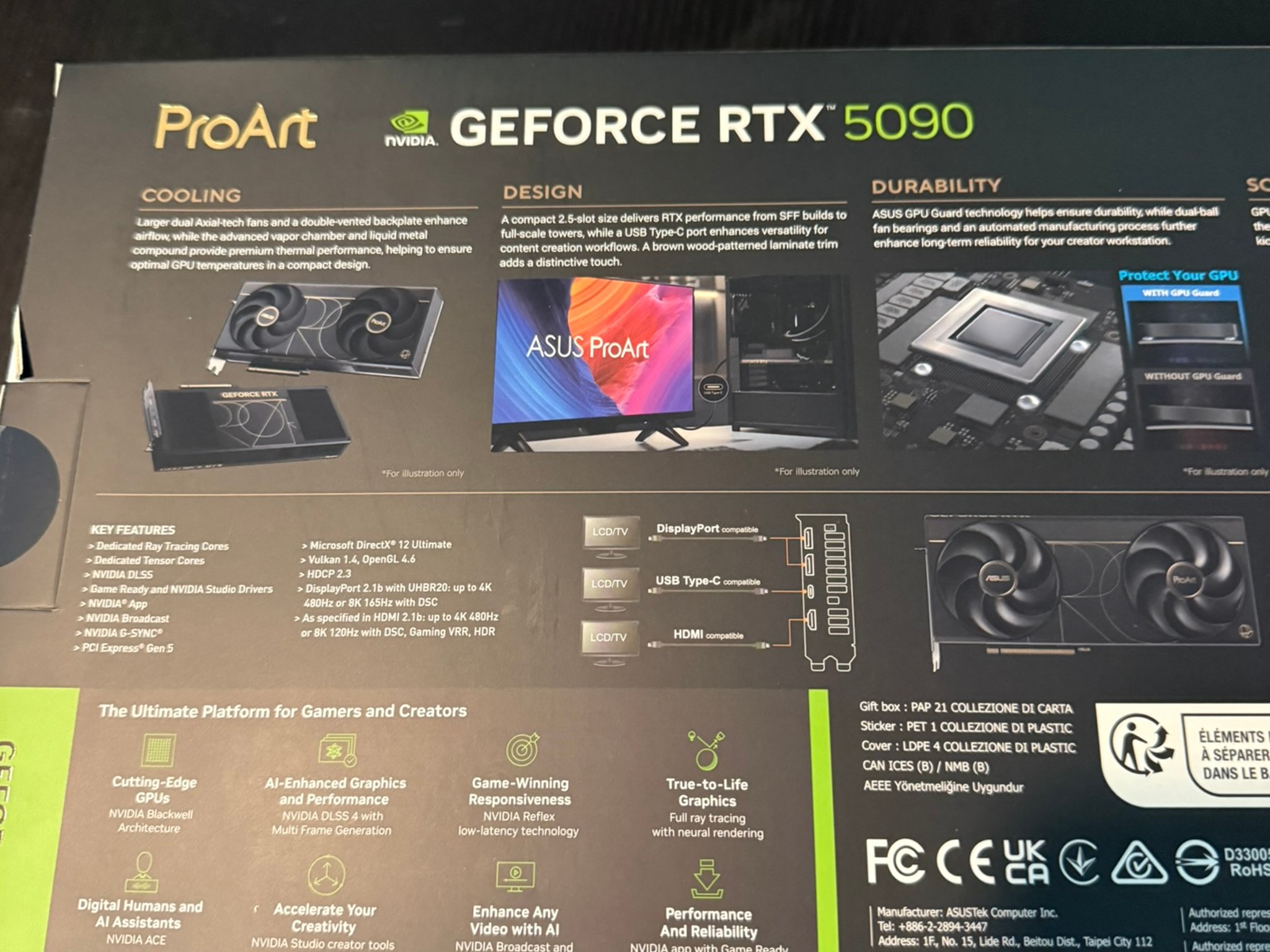 ASUS GeForce RTX 5090 ProArt OC Graphics Card