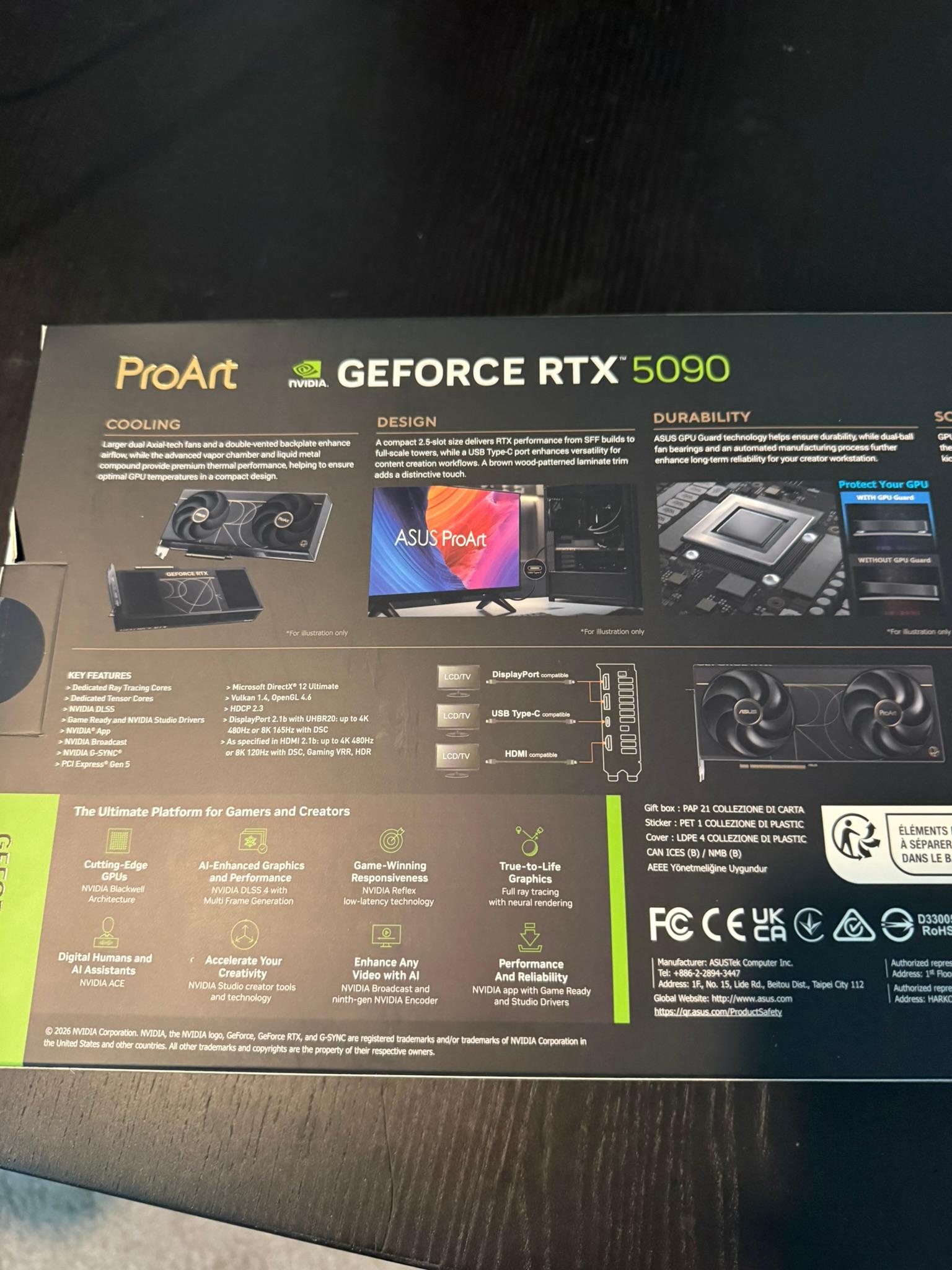 ASUS GeForce RTX 5090 ProArt OC Graphics Card