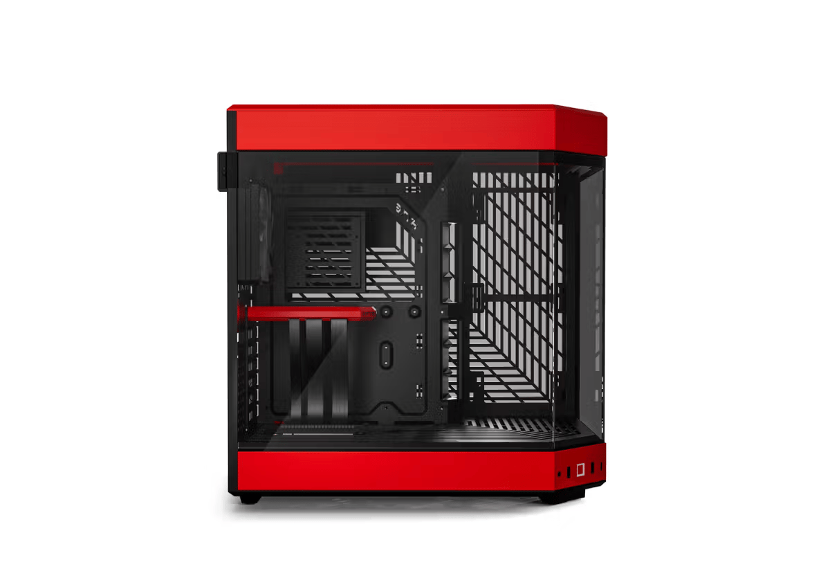 HYTE Y60 w/ 12.6″ LCD ATX Mid-Tower PC Computer Case Dual-Chamber Panoramic Glass