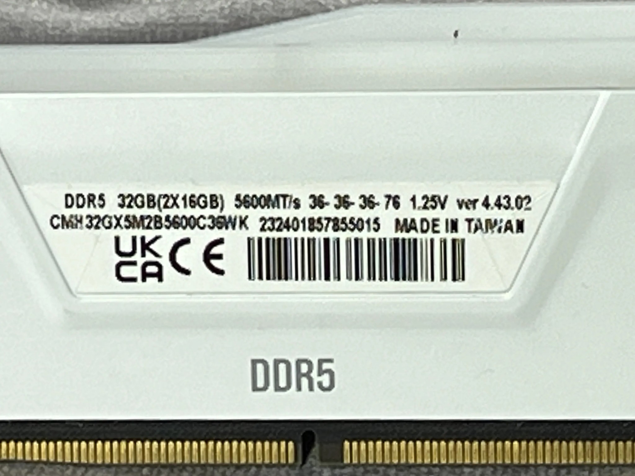 Corsair Vengeance® RGB 32GB (2x16GB) DDR5 5600MT/s CL36 Memory Kit — Intel XMP