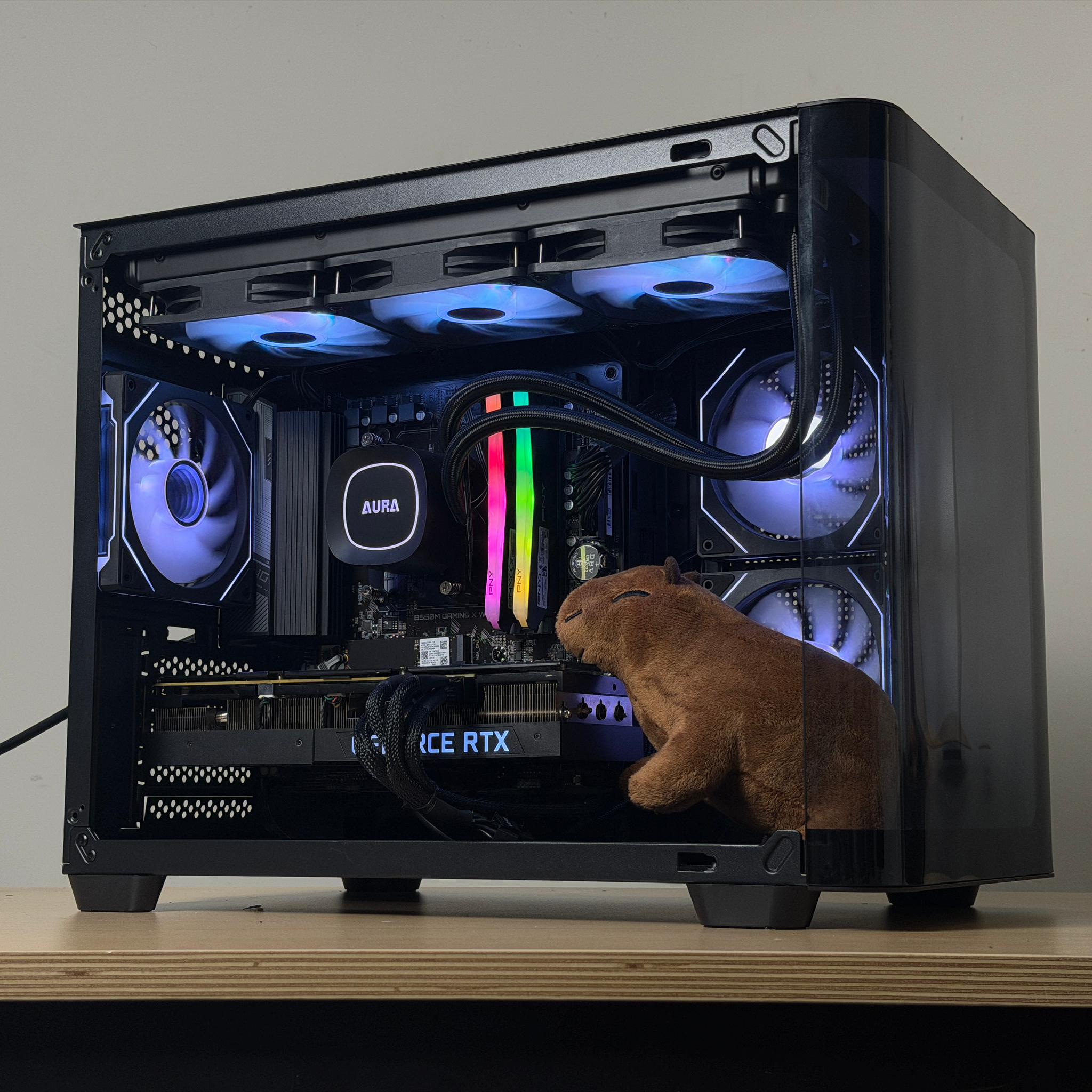 🖤♠️ Black 1440p Gaming PC ♠️🖤 RTX 3080 | Ryzen 5 5600 | 32GB RAM | 1TB SSD - WiFi, BlueTooth