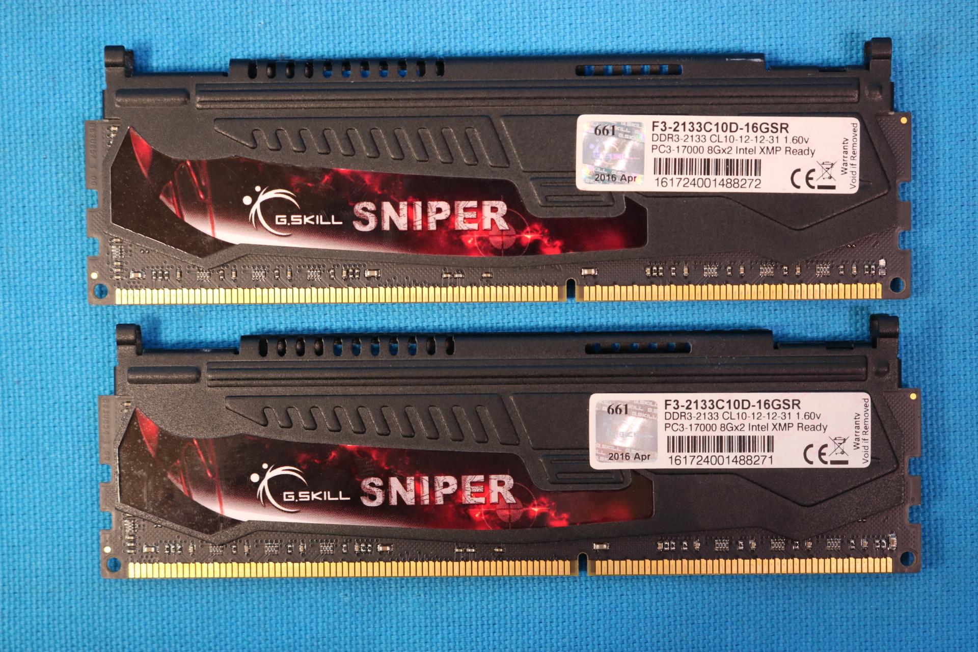 G. Skill Sniper 16GB (2x8GB) DDR3 2133 PC3-17000 1.6V Desktop RAM - 4218818604