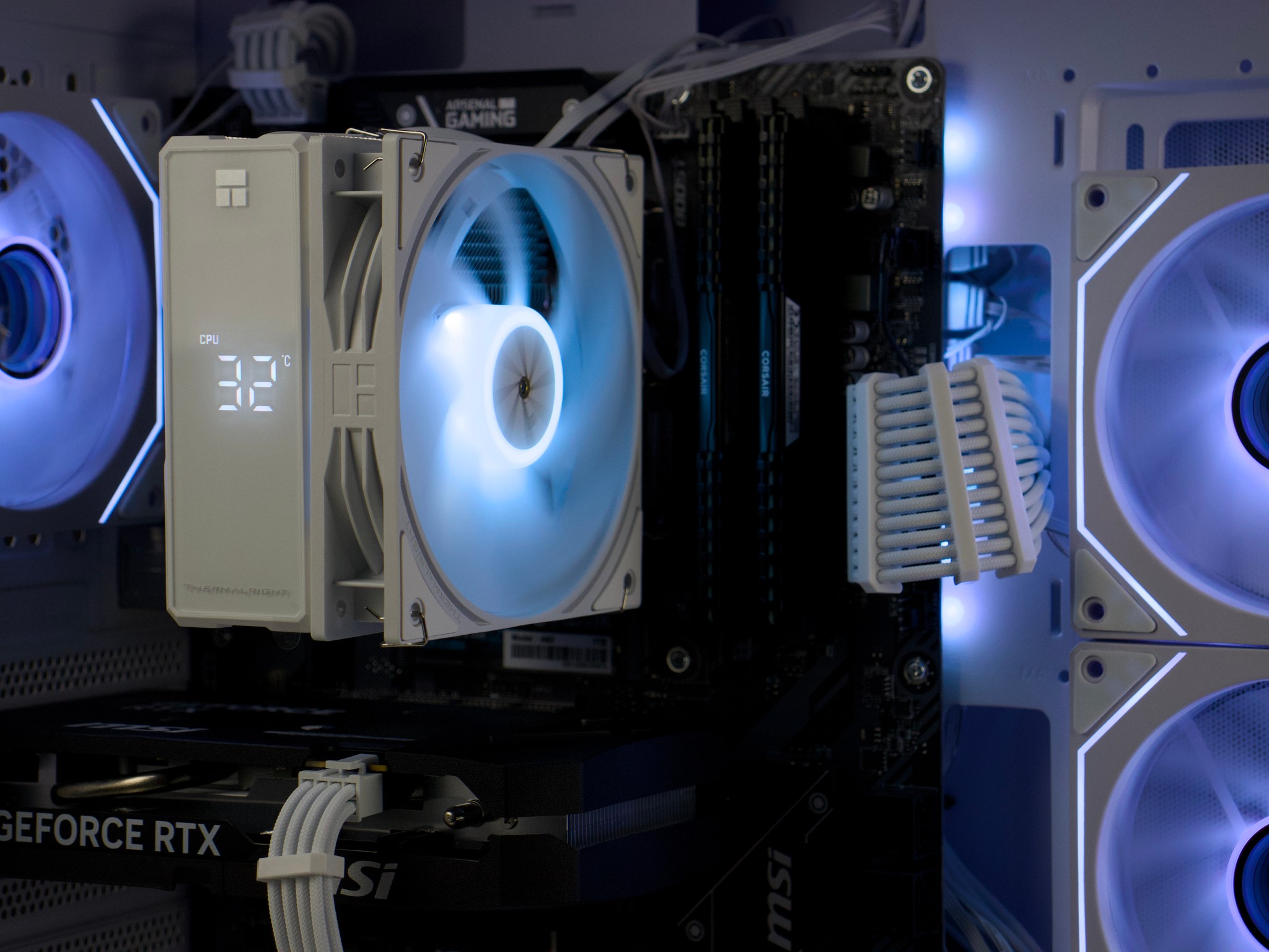 ⚪🔵  Gaming PC - RTX 5060 - Ryzen 5 5600XT - 32GB Ram - 1TB NVMe SSD - Digital Display 🔵⚪