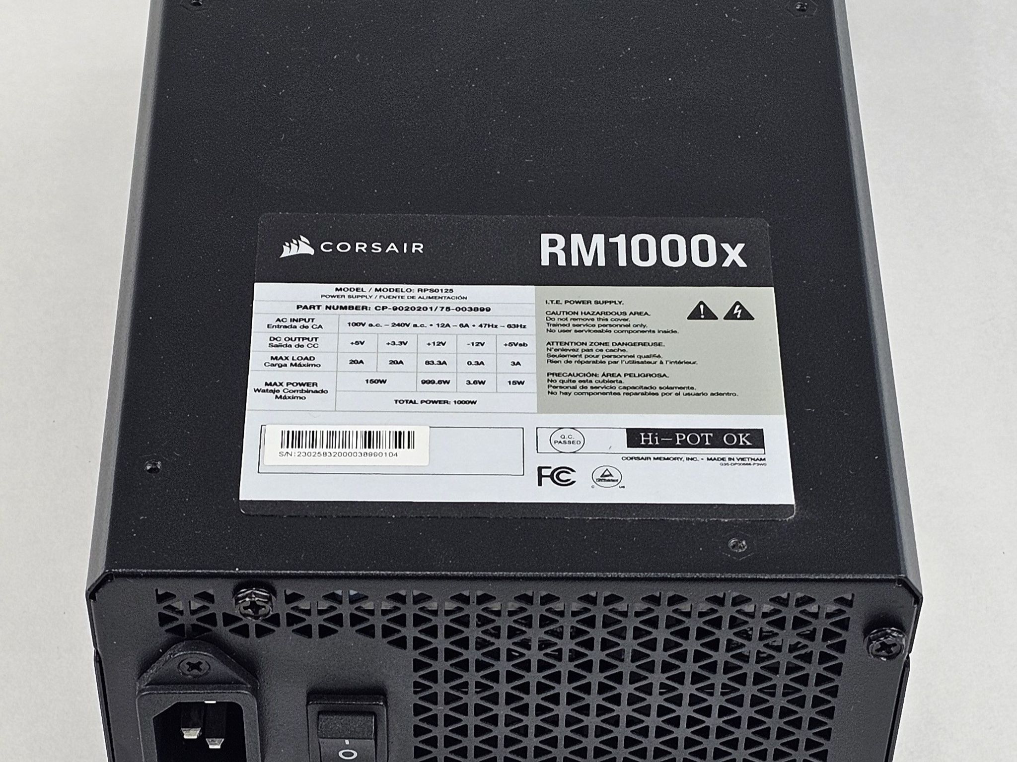 1000 Watt PSU Corsair RM1000x Power Supply