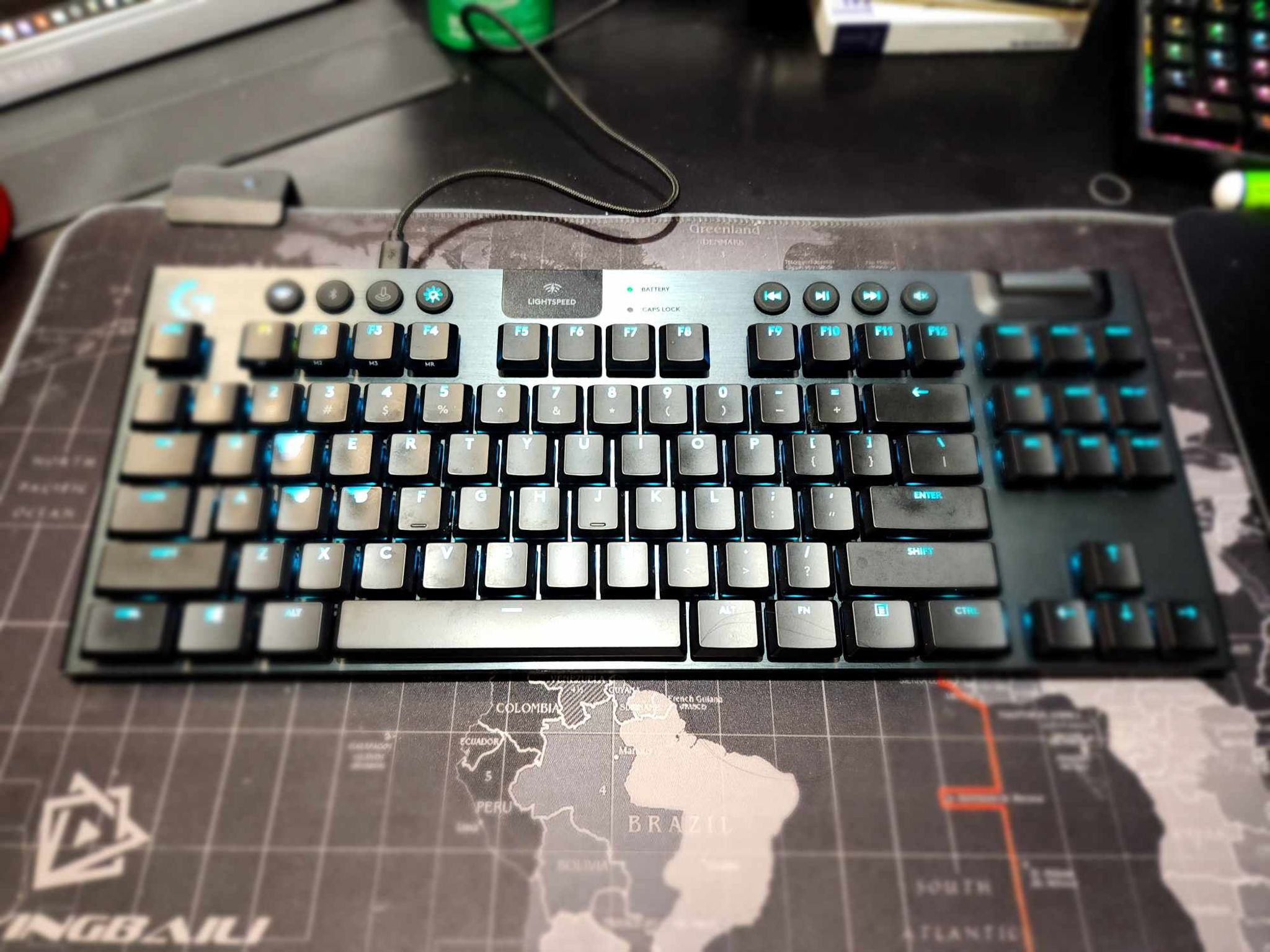Logitech - G915 LIGHTSPEED TKL Mechanical GL Tactile Switch Gaming Keyboard