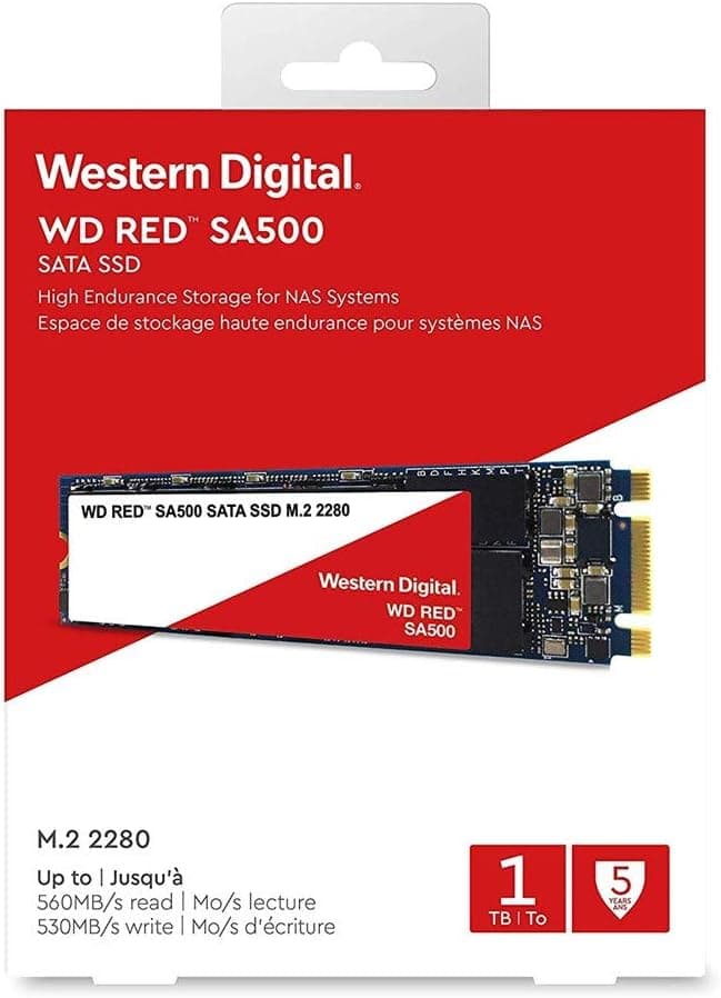 WD Red SA500 500GB M.2 2280 SATA NAS SSD - 560MB/s - Warranty Until August 2030 - Like New