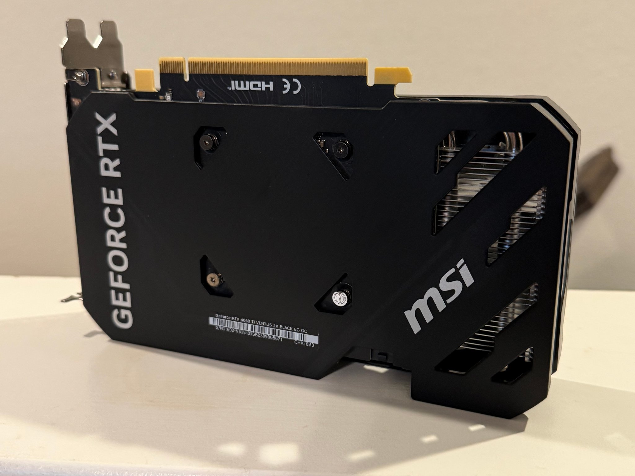 MSI VENTUS 2X BLACK GeForce RTX 4060 Ti