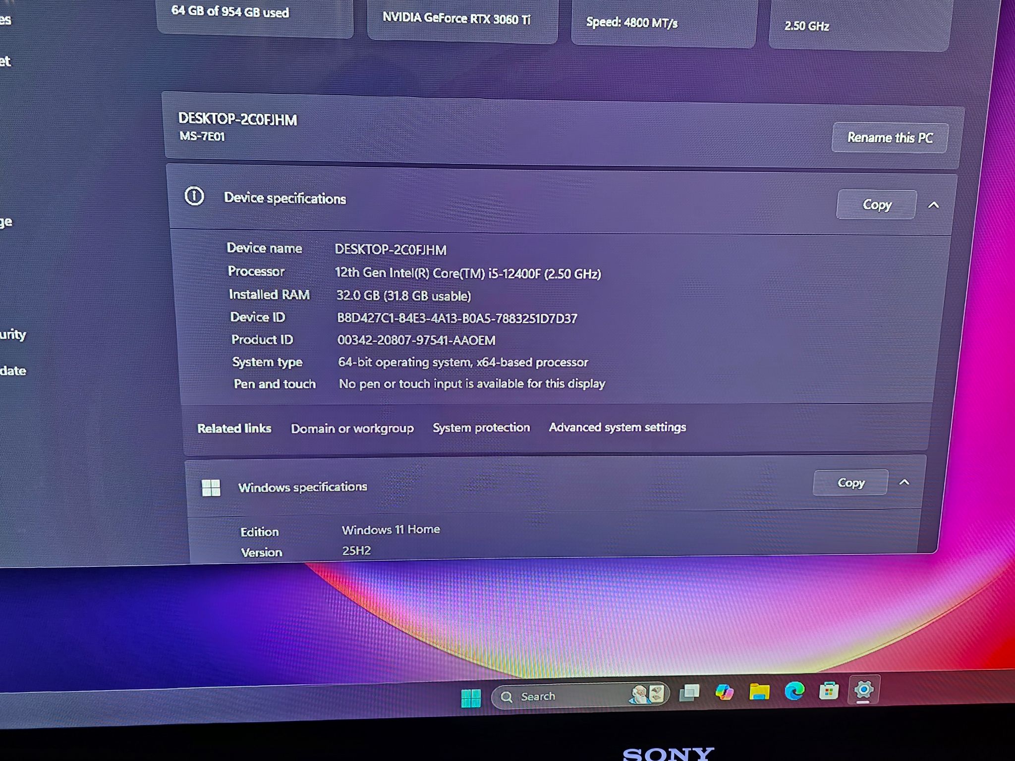 For Sale!! Custom Intel I5 mini Itx Build