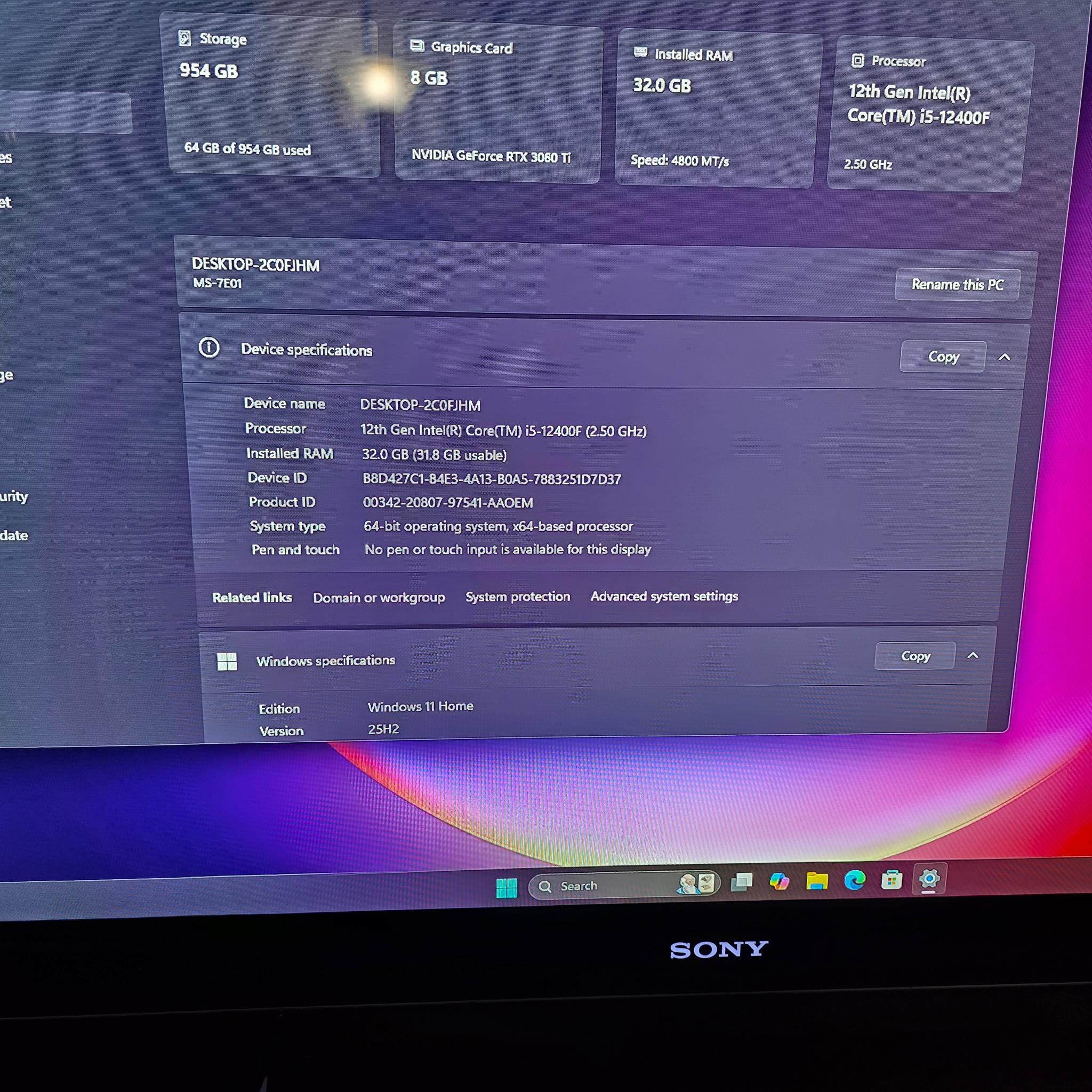 For Sale!! Custom Intel I5 mini Itx Build