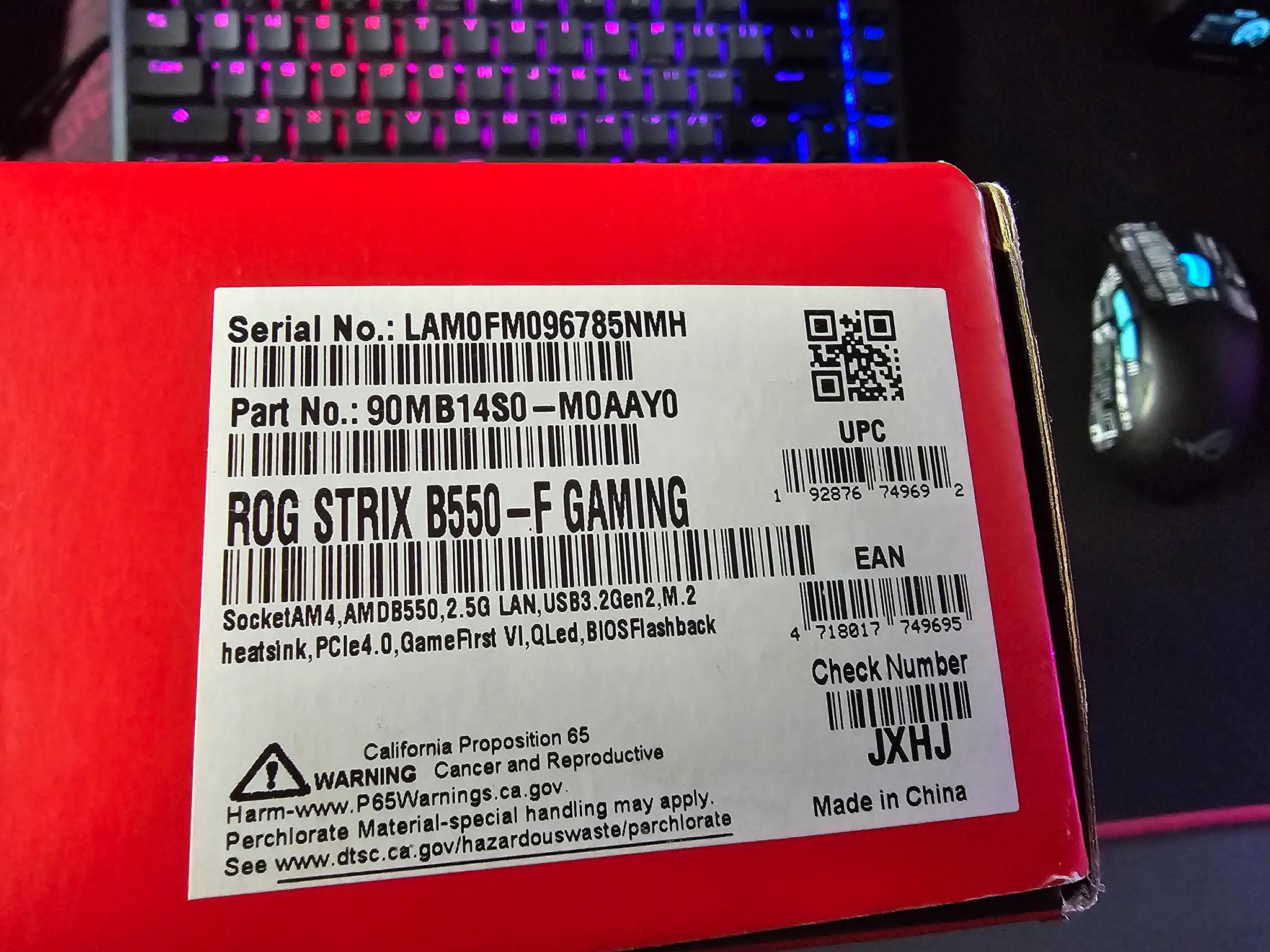 ASUS ROG STRIX B550-F GAMING Motherboard AM4