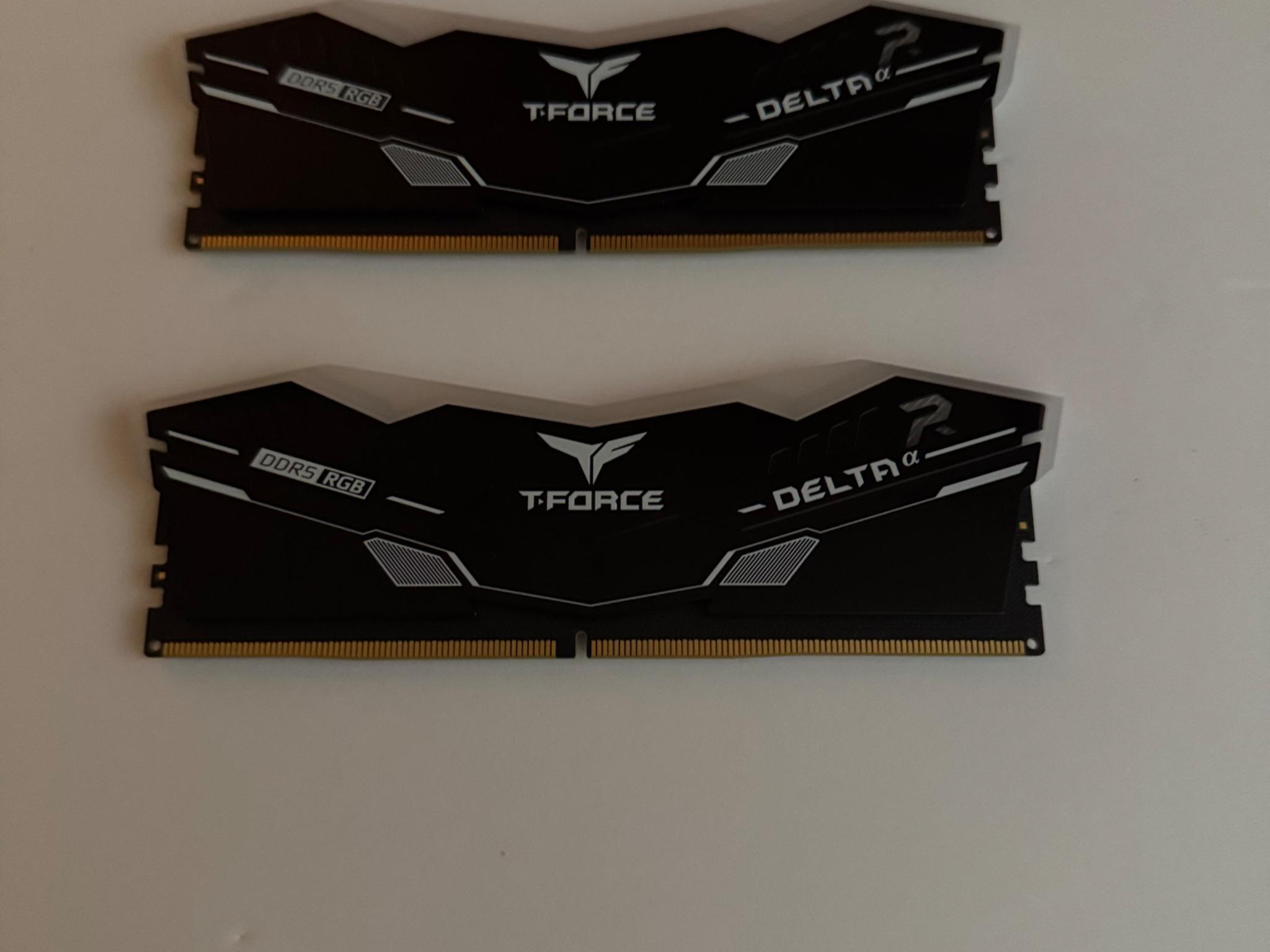 TeamGroup T-Force Delta RGB 16GB  (2x8GB) DDR5 RAM 6000MHz (FF7D58G6000HC38ABK)