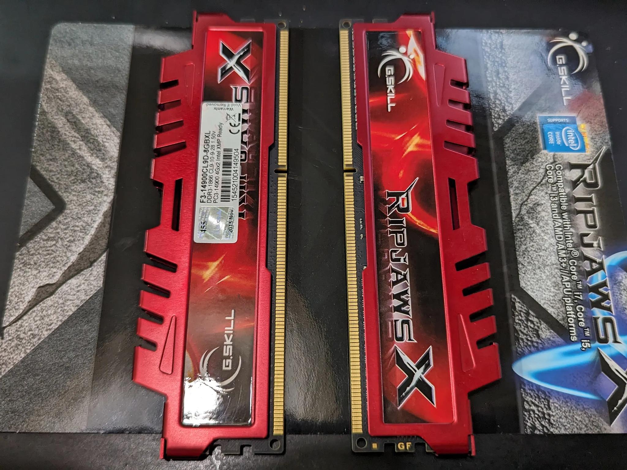 G.SKILL Ripjaws X DDR3-1866 PC3-14900 4096MVx2 Desktop Memory