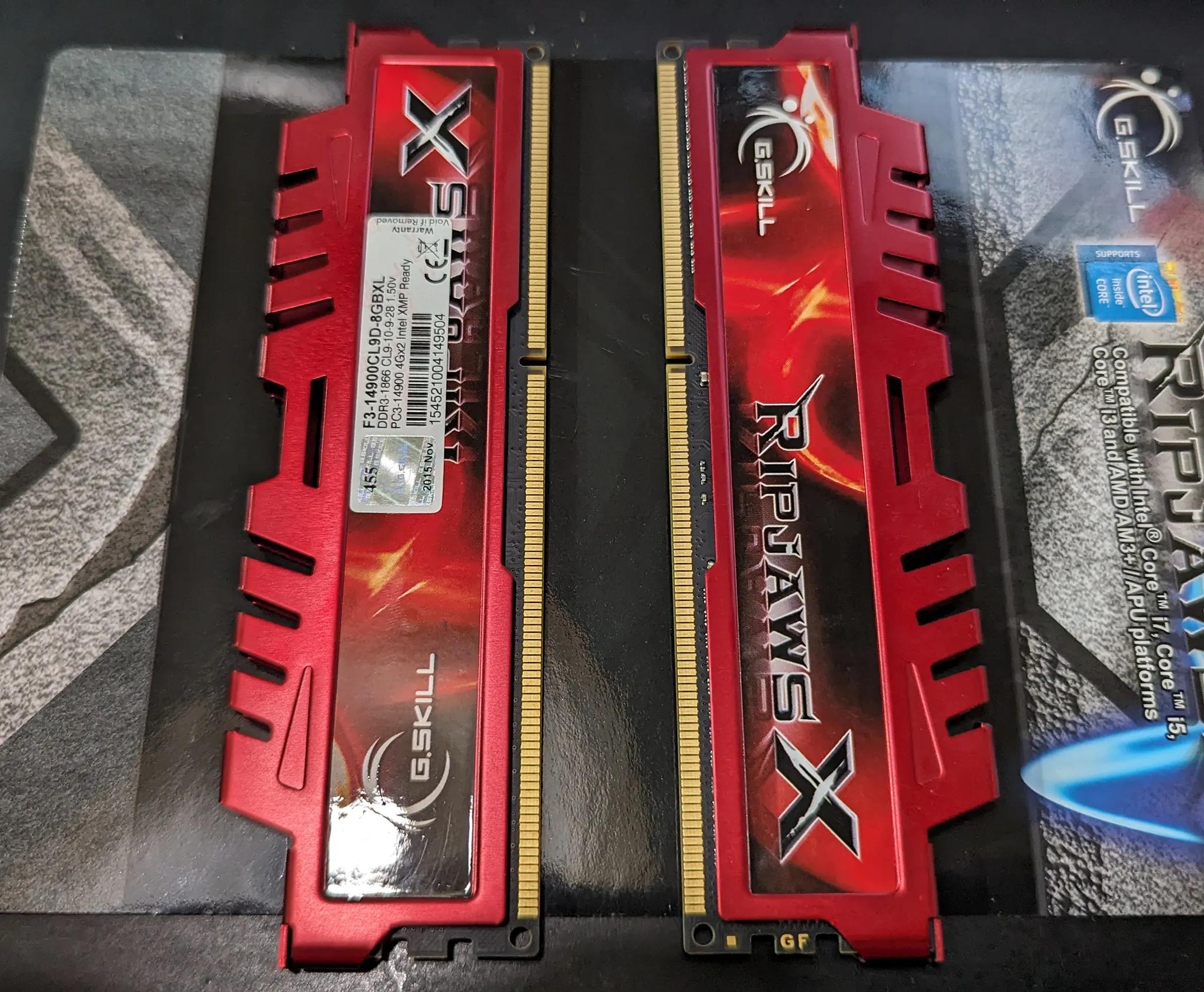 G.SKILL Ripjaws X DDR3-1866 PC3-14900 4096MVx2 Desktop Memory