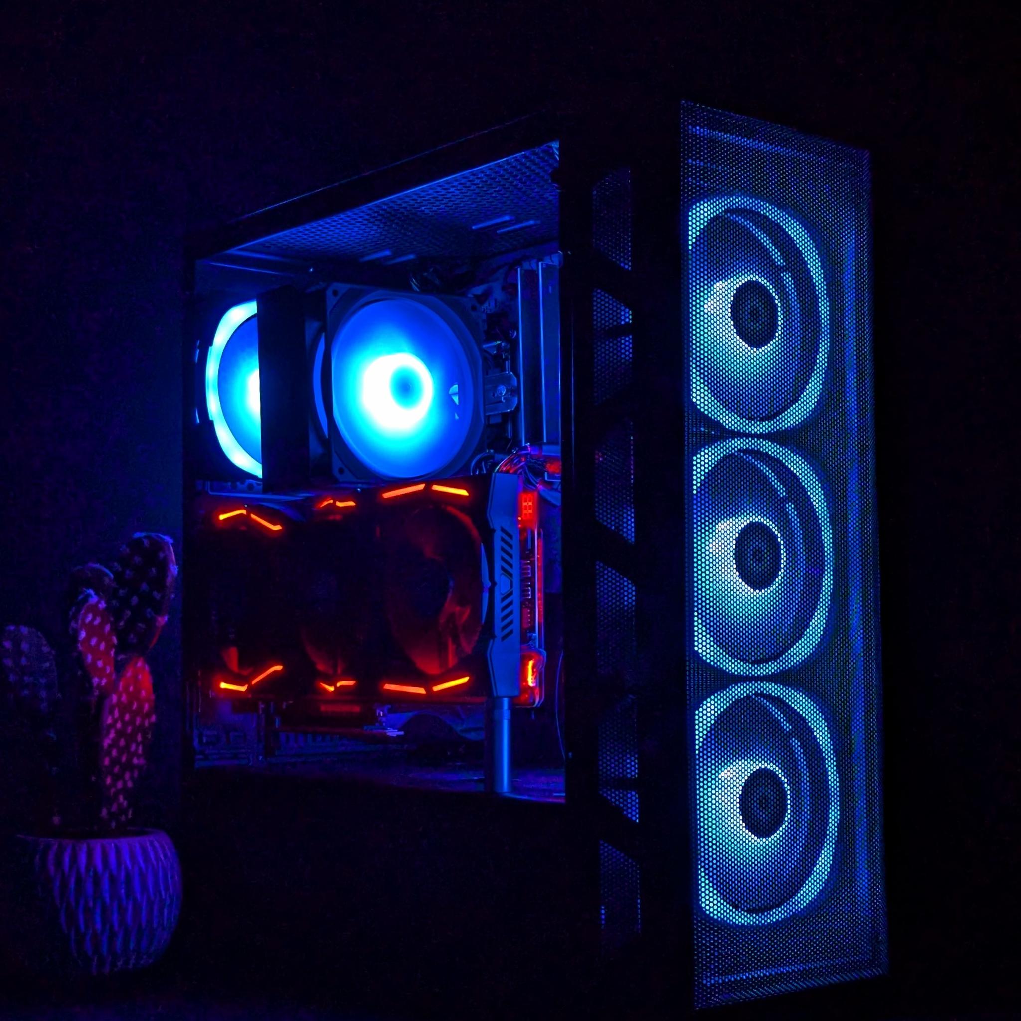 1080p Gaming PC⚫️RX VEGA 56 8GB⚫️I5-8600@4.2GHz⚫️16GB DDR4 RAM⚫️1TB NVMe SSD⚫️Windows 11 Pro