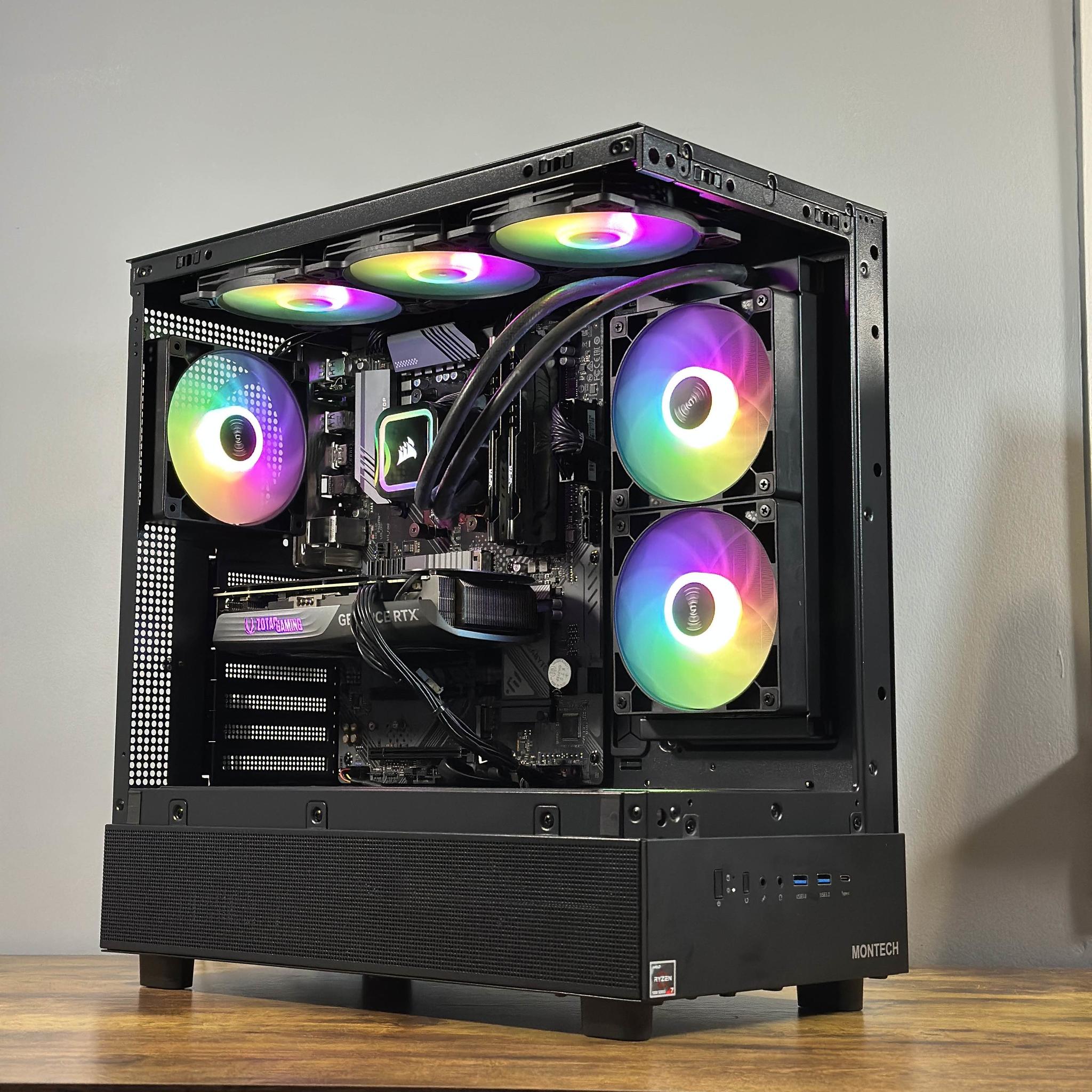 RTX 4070 12GB | Ryzen 7 5700X | 32GB DDR4 | 1TB SSD | Win11 | WIFI+BT | 1440P/4K Gaming PC
