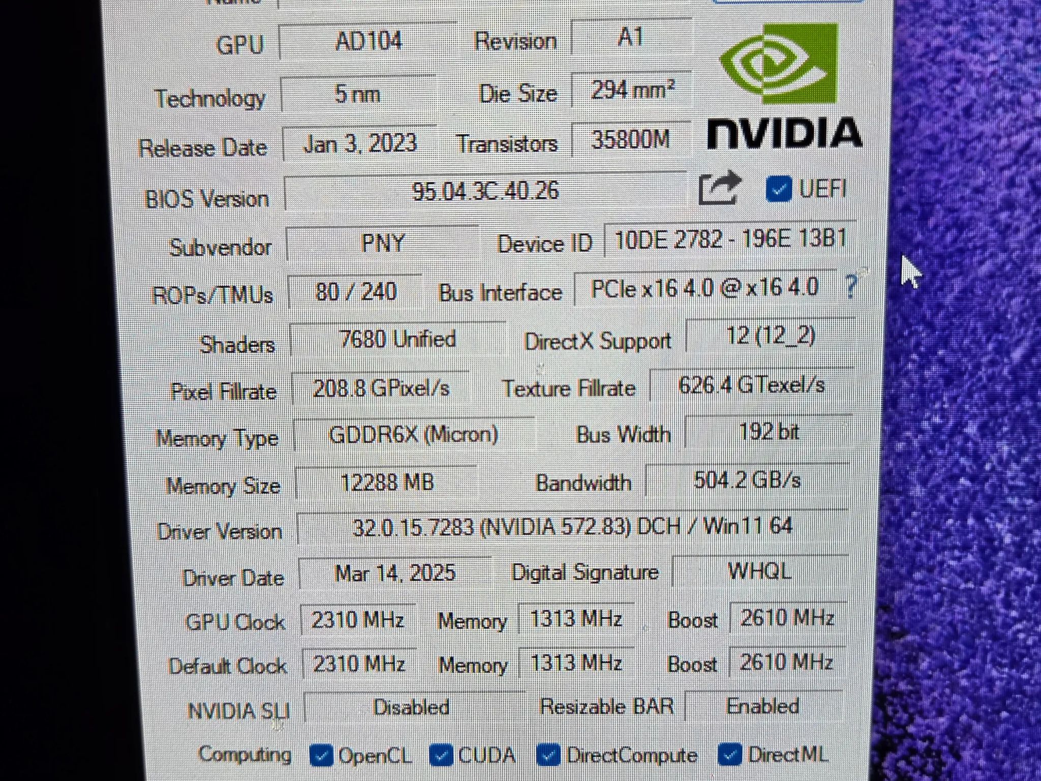 PNY 4070 Ti