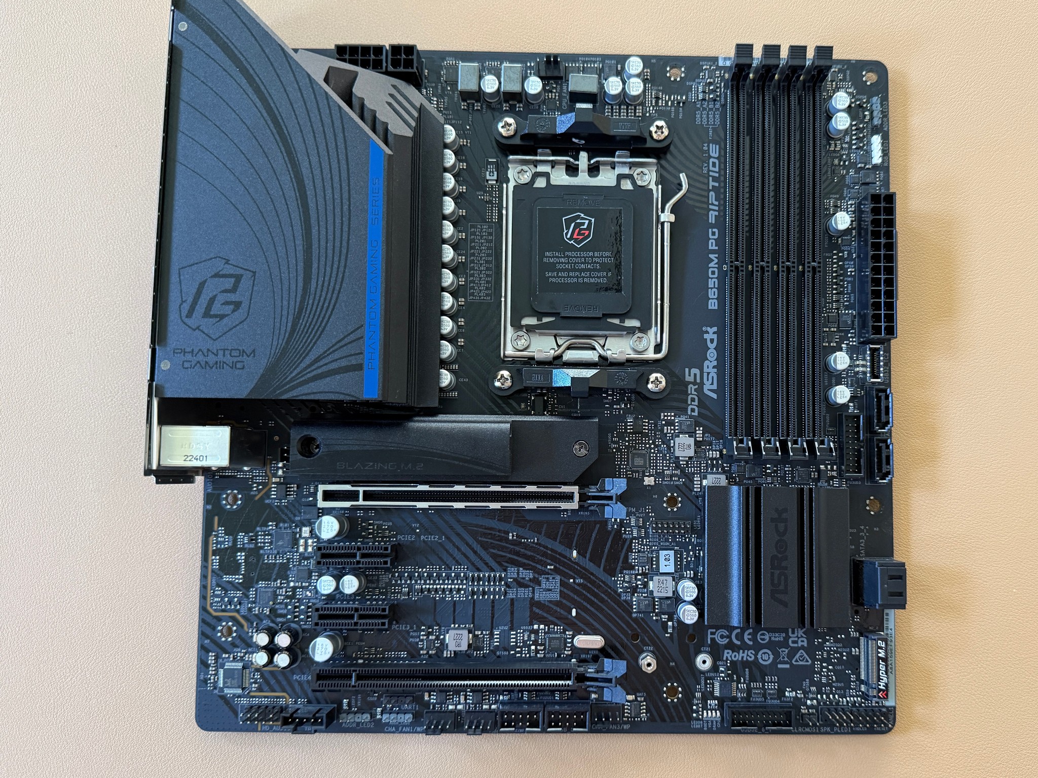 AMD Ryzen 5 7600X + Asrock B650M PG Riptide + GSkill 16GB 6000mhz DDR5 Combo - With Cooler
