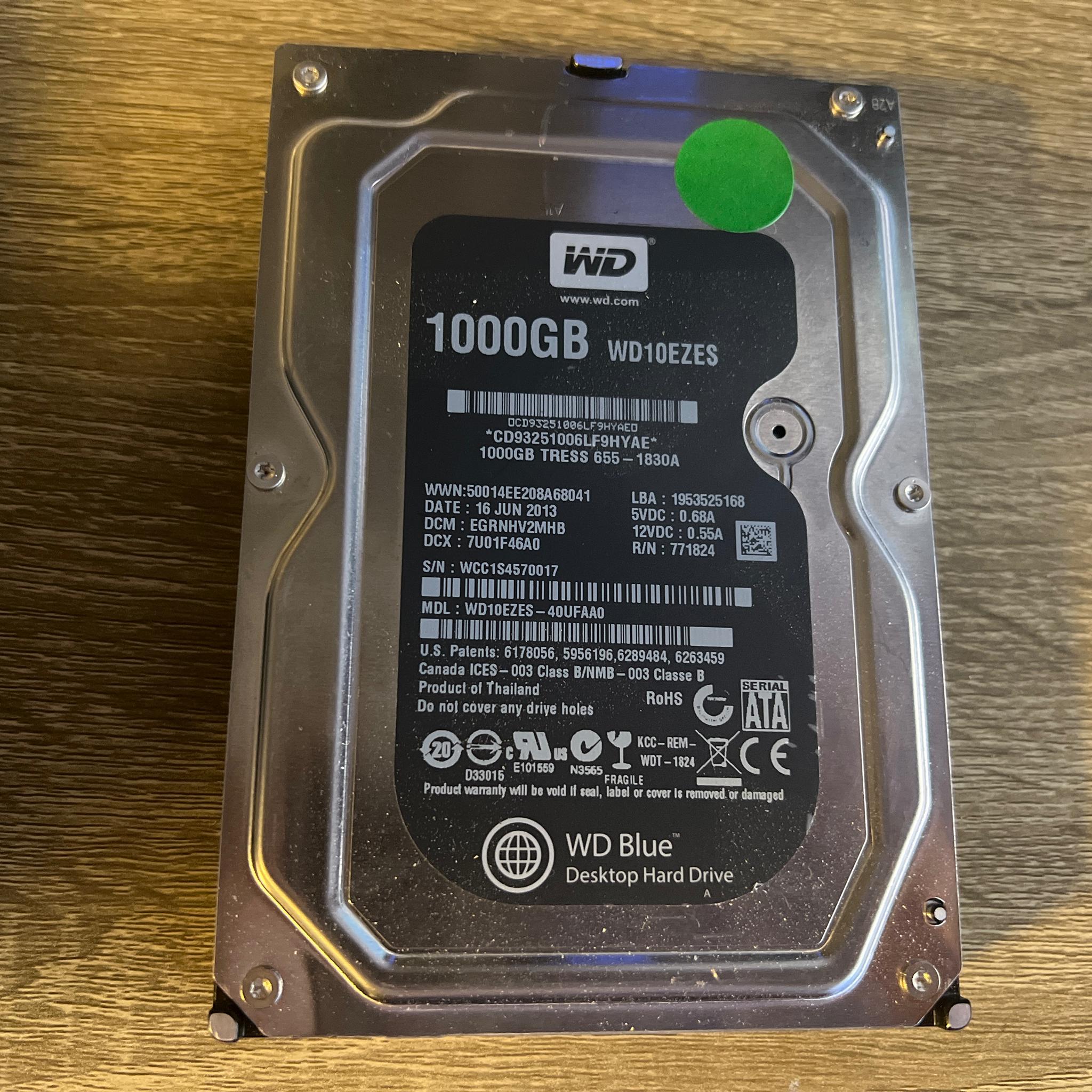 Western Digital 1TB Apple HDD WD10EZES