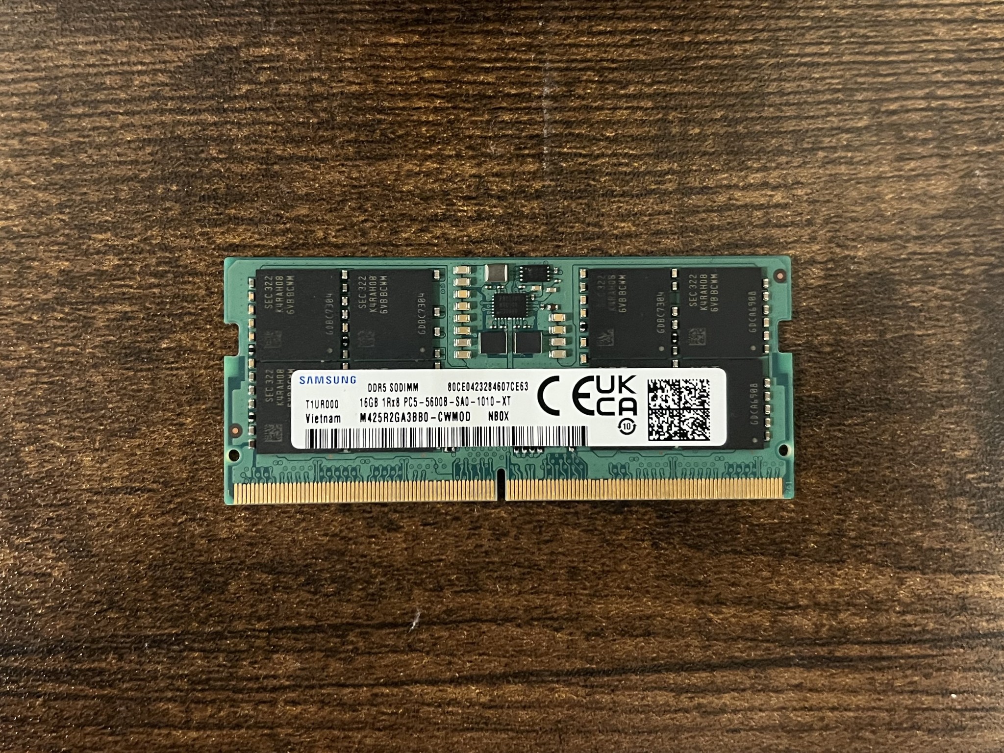 16GB DDR5-5600MHz CL46 Samsung Laptop SO-DIMM RAM