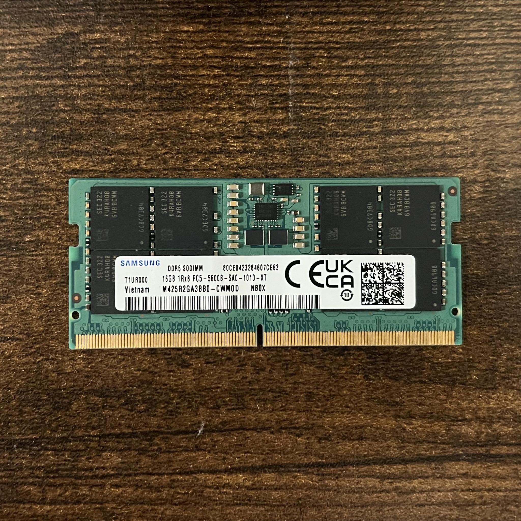16GB DDR5-5600MHz CL46 Samsung Laptop SO-DIMM RAM