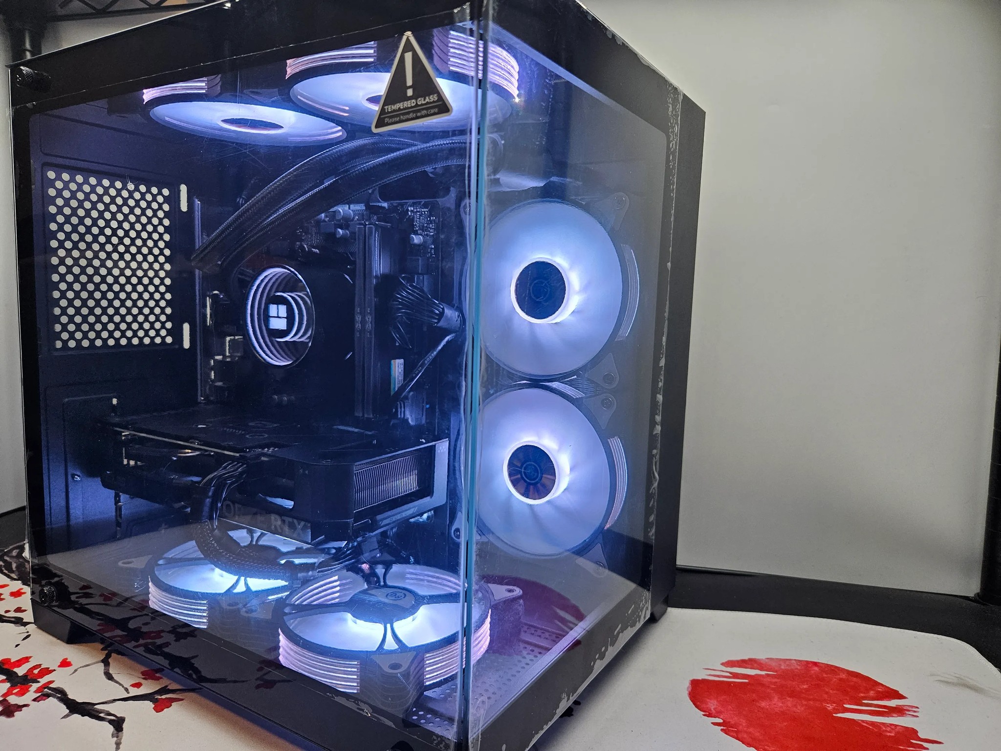 Dark Side Liquid cooled Rig Ryzen 5 5600 / 16GB RAM / 1TB SSD / RTX 4060 **DENTSALE**