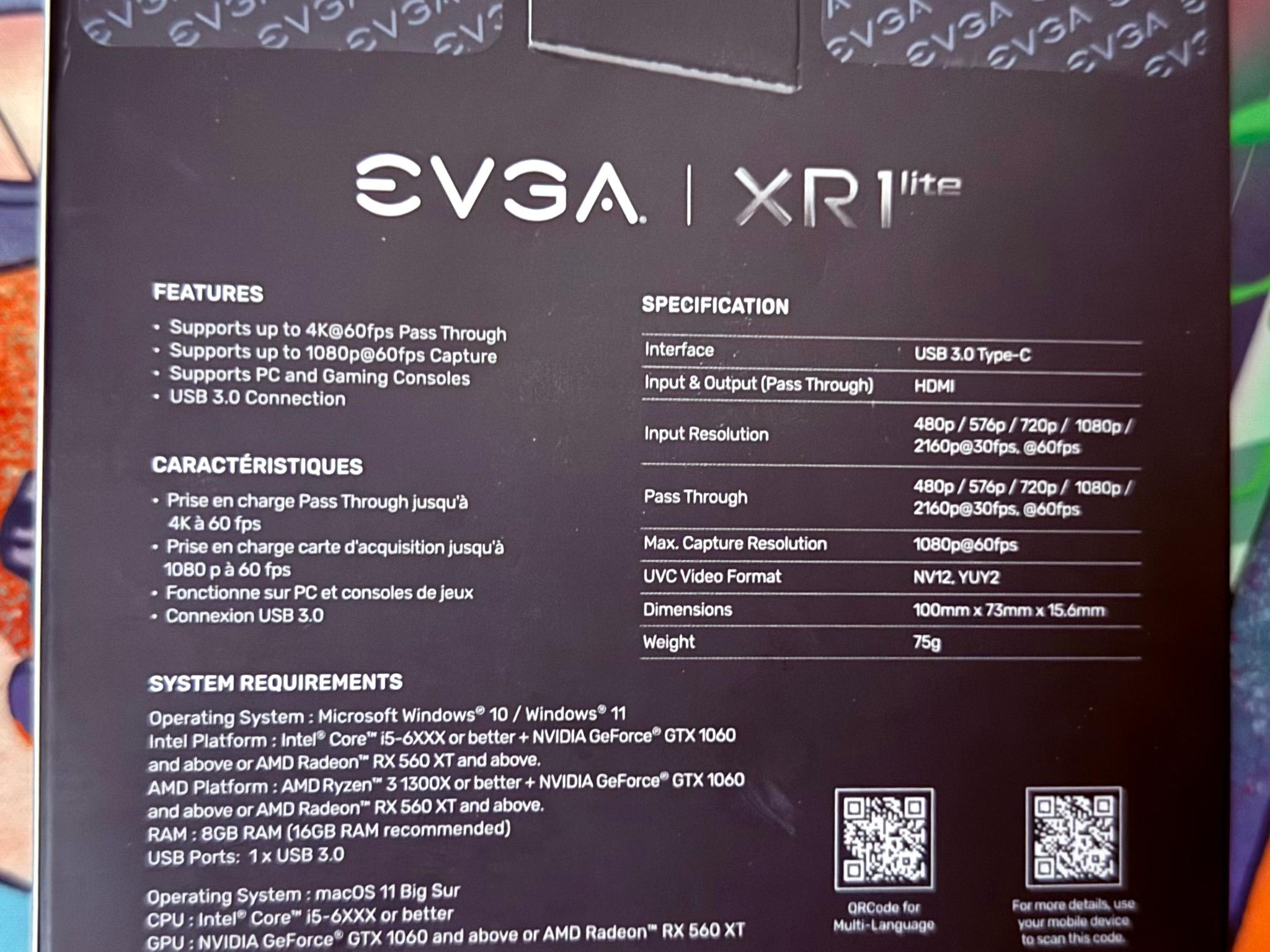 EVGA XR1 Lite Capture Card