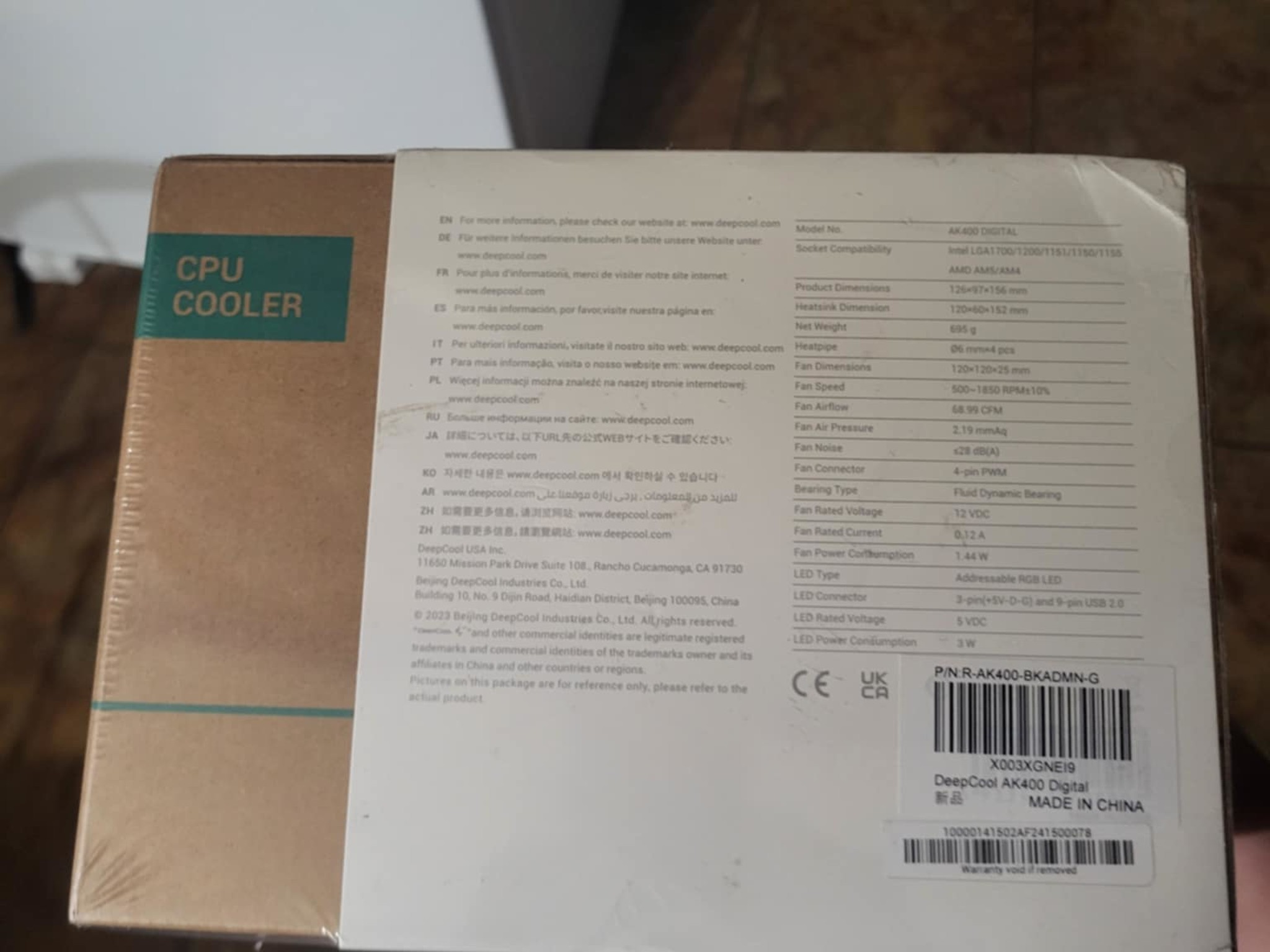 Deepcool AK400 Digital CPU Cooler