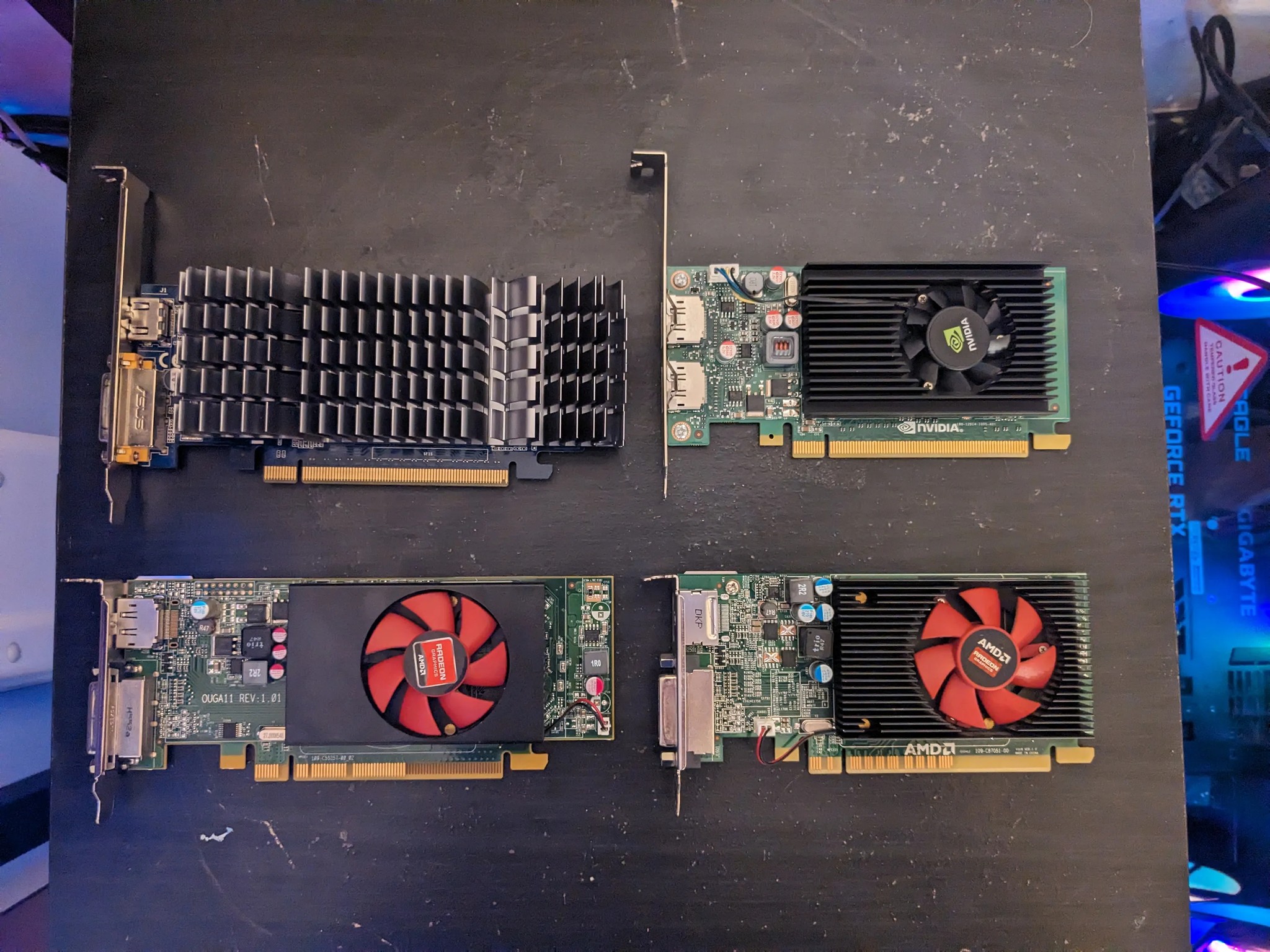 Spud Farm! Lot of 4 tested potato display adapters | G210, NVS 310, R5 240, R5 340X