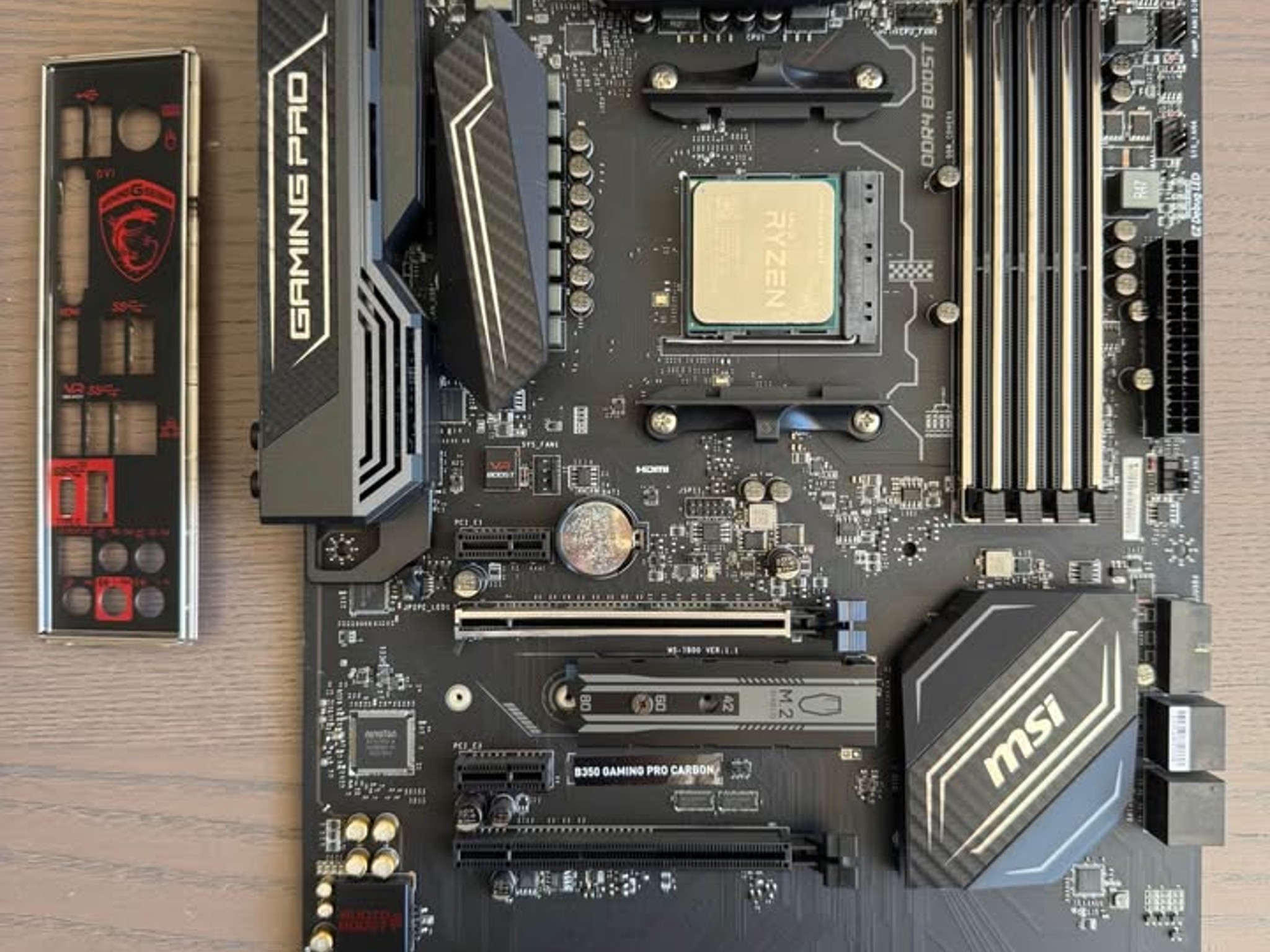 MSI B350 Gaming Pro Carbon Motherboard & Ryzen 5 1600 AM4 CPU