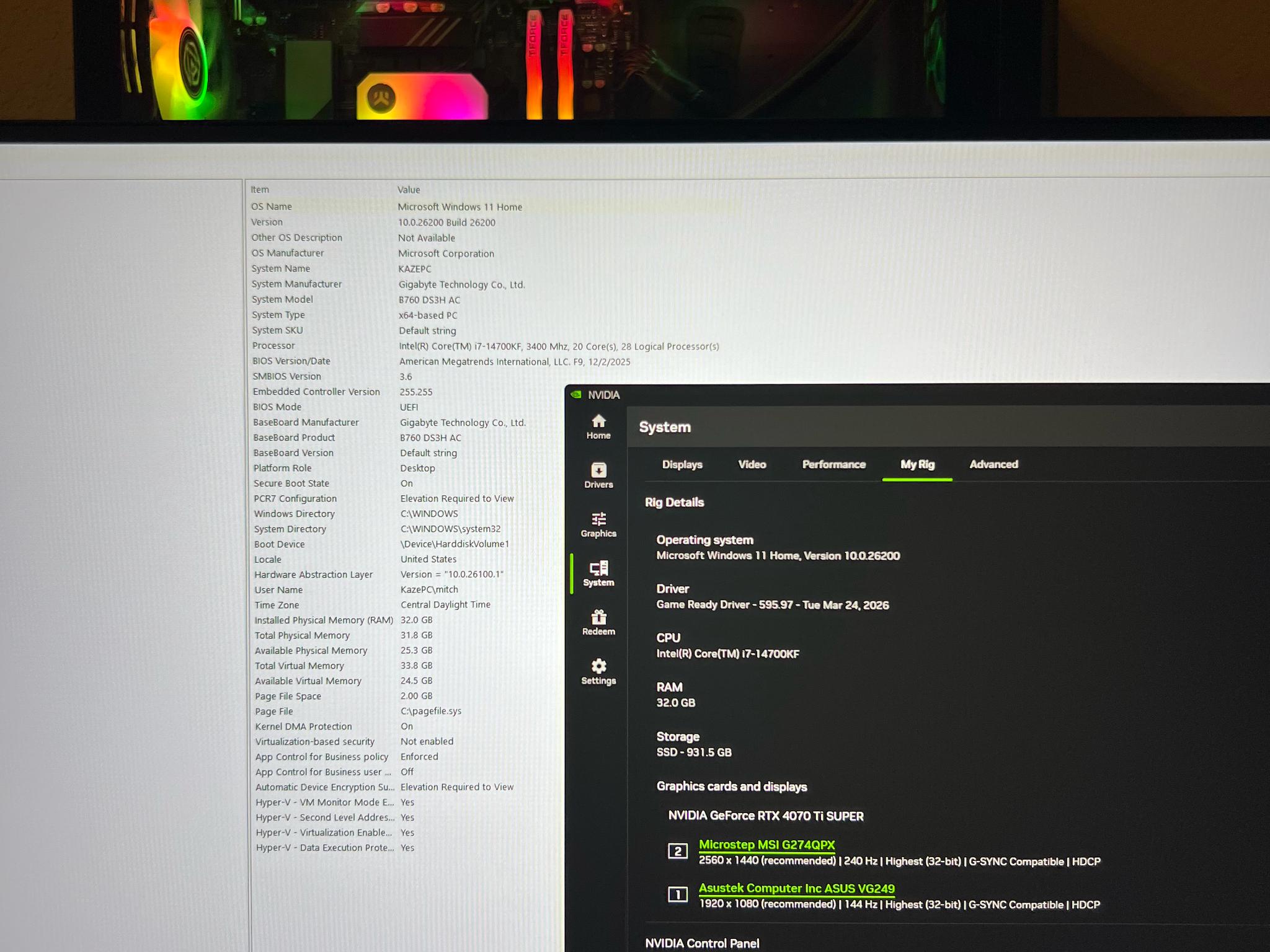 Pre Built - GeForce RTX 4070 TI Super - Intel i7 14700KF
