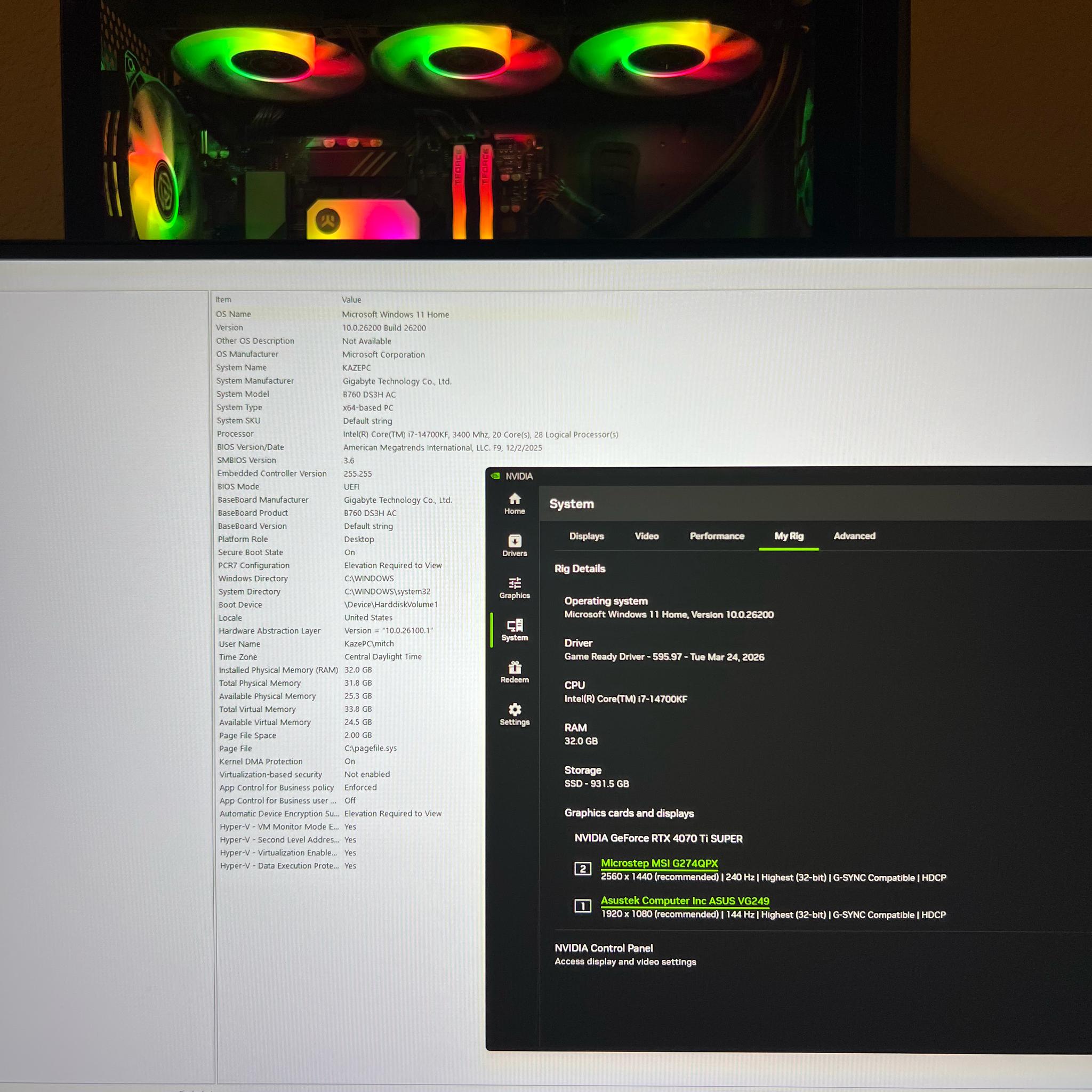 Pre Built - GeForce RTX 4070 TI Super - Intel i7 14700KF