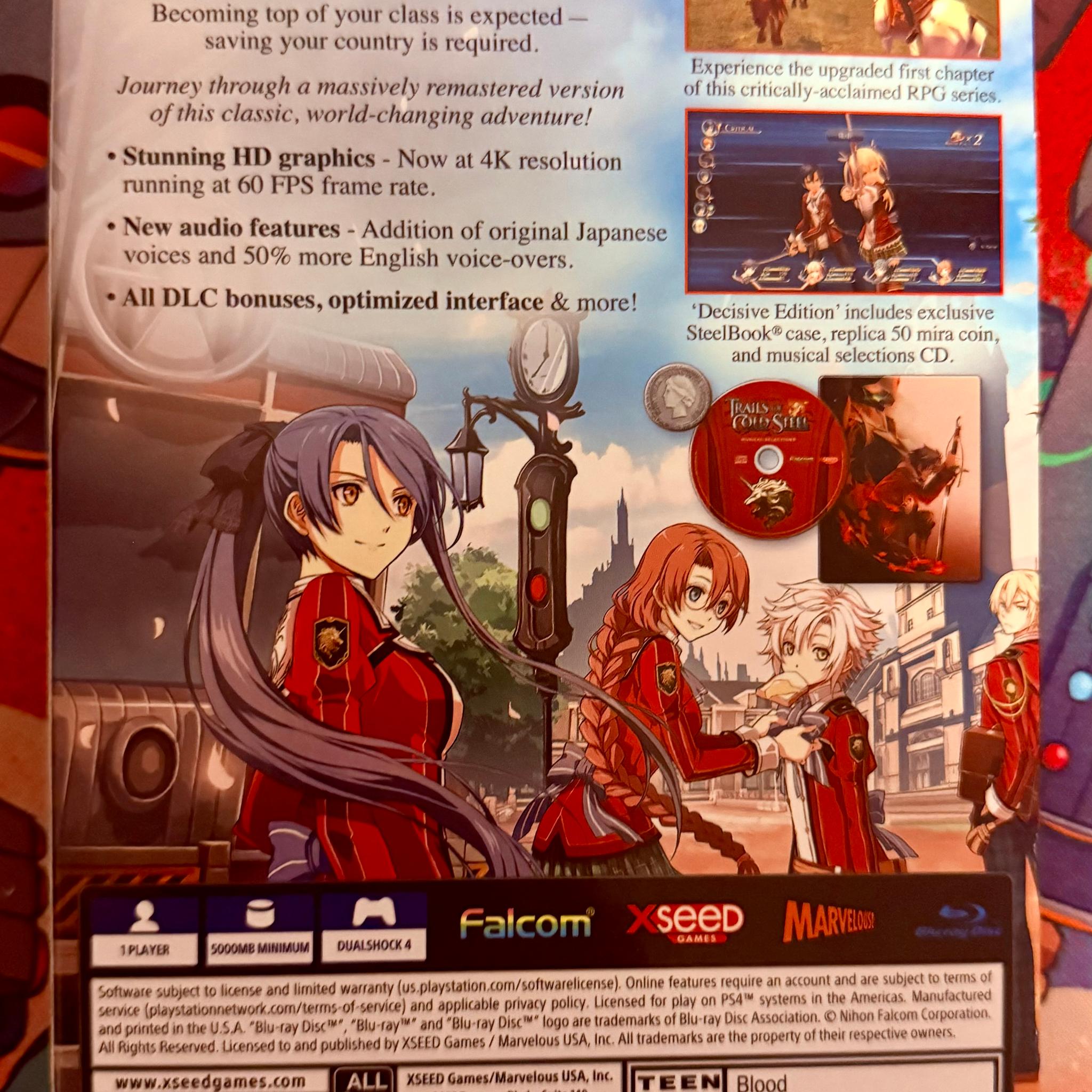 The Legend of Heroes Trails of Cold Steel 1 & 2 Decisive Relentless Edition PS4 | CIB